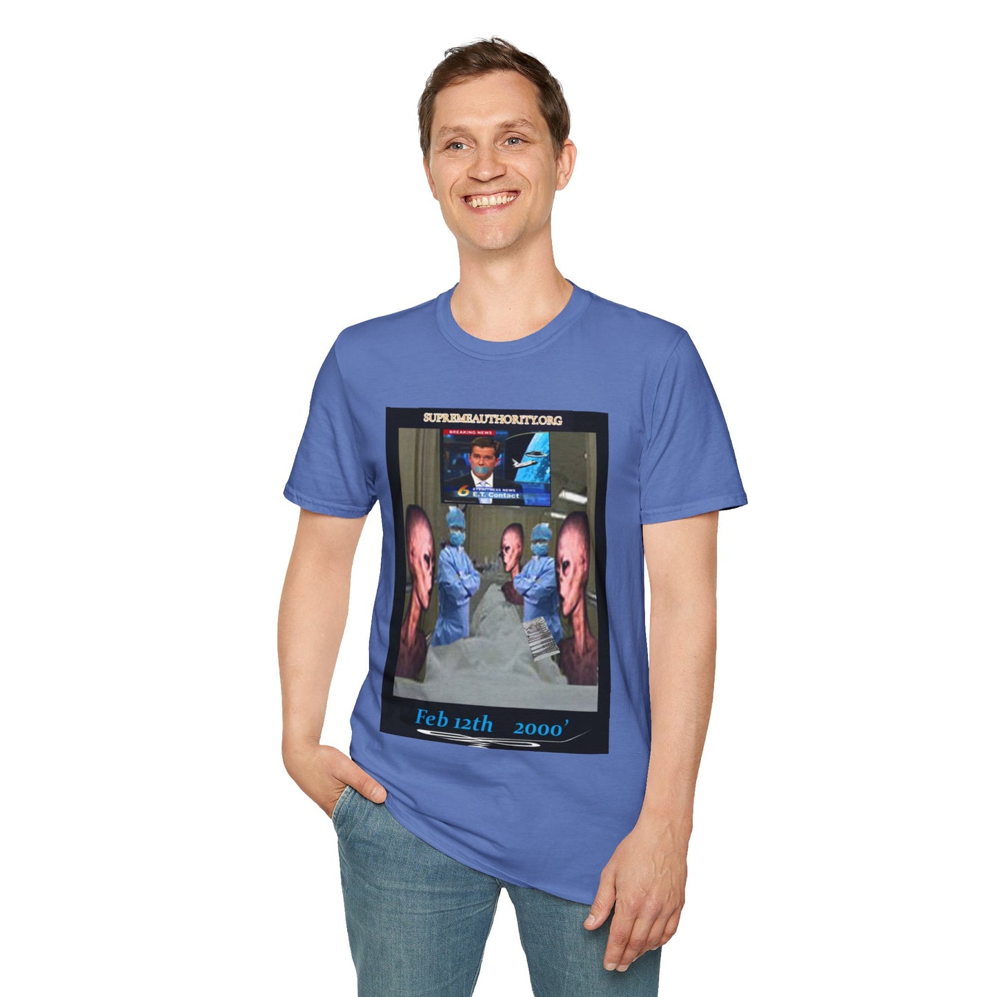 Feb. 12th 2000' An Alien Grey Operation - Grey Unisex Softstyle T-Shirt