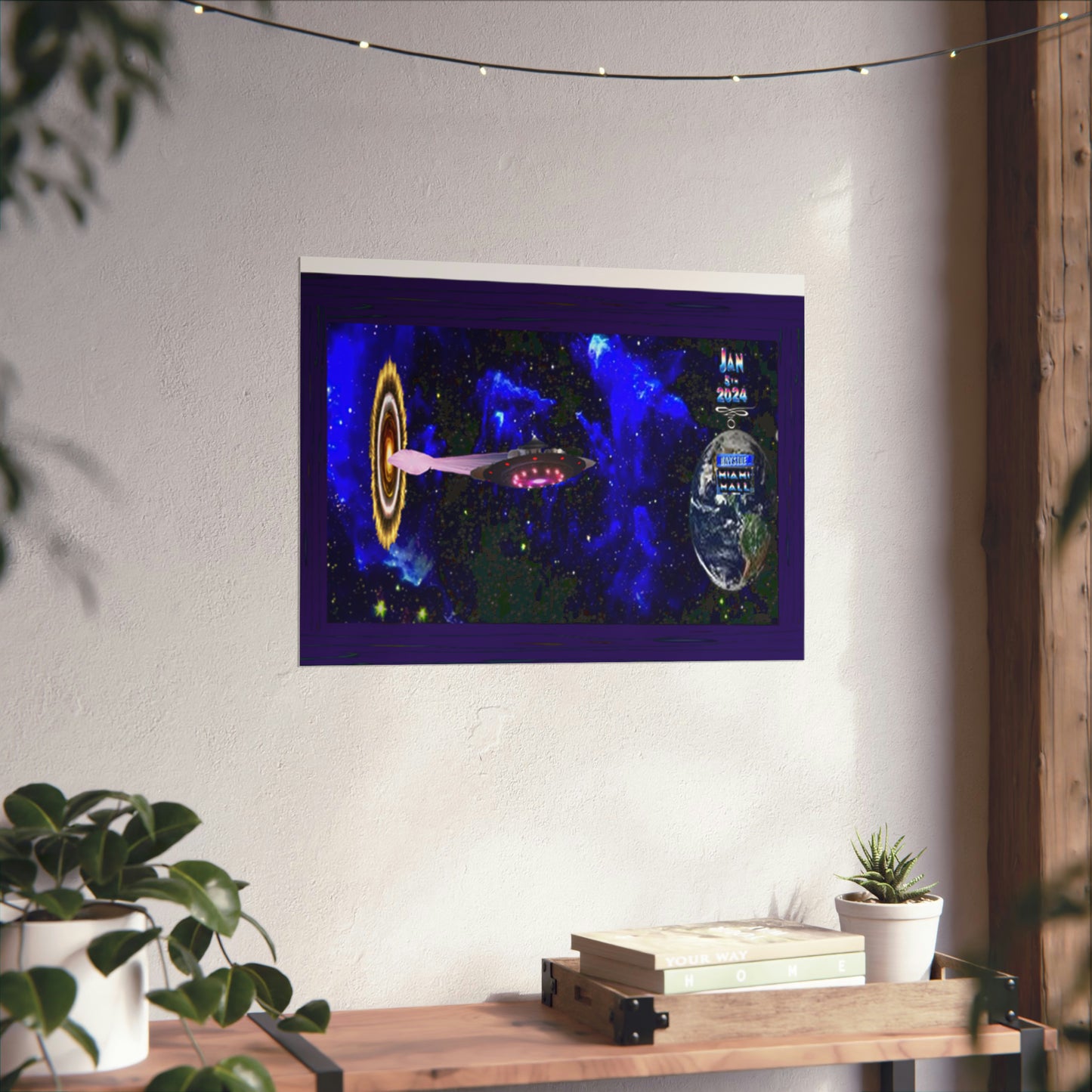 Miami Alien Mall 1 Matte Horizontal Posters