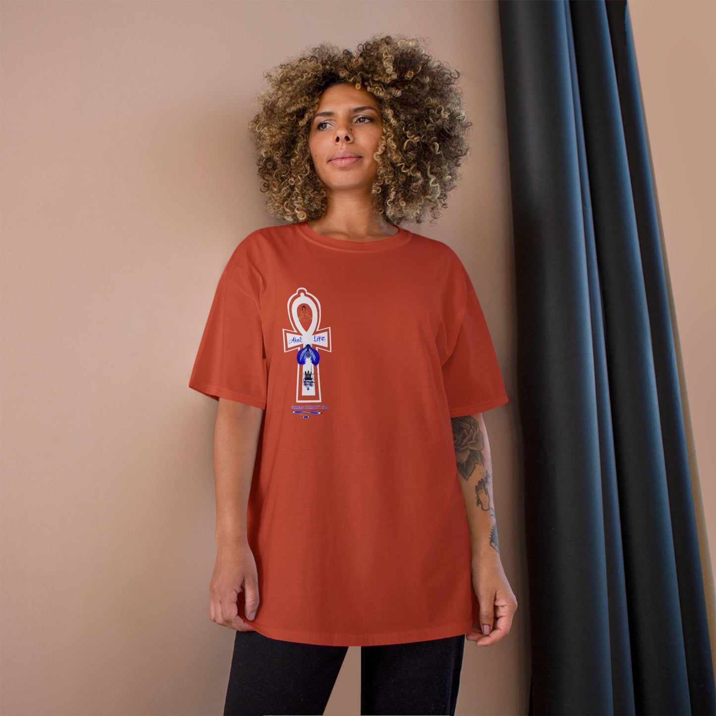 Ankh Life Queen goddess Supreme Authority -Champion T-Shirt
