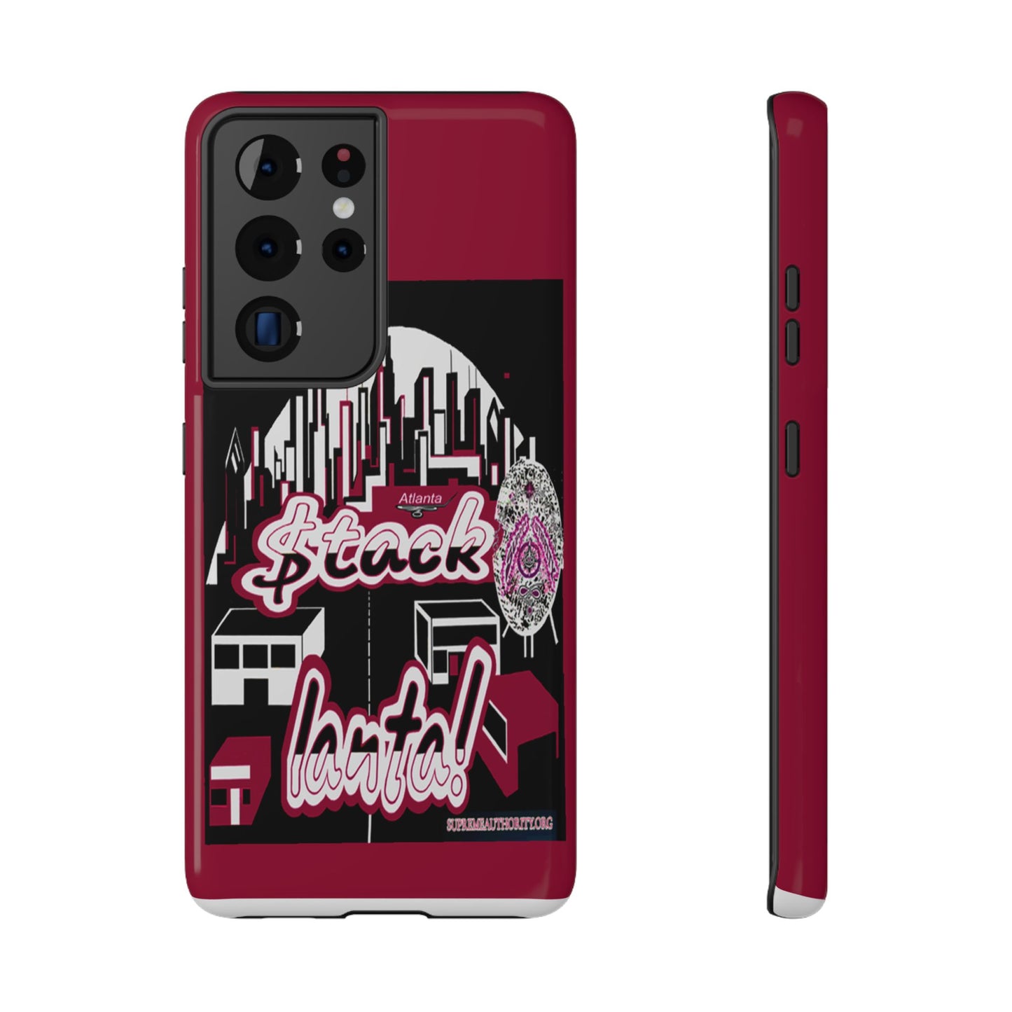 Stack-lanta 2! Red Rremix Supreme Authority Samsung ONLY -Impact-Resistant Cases