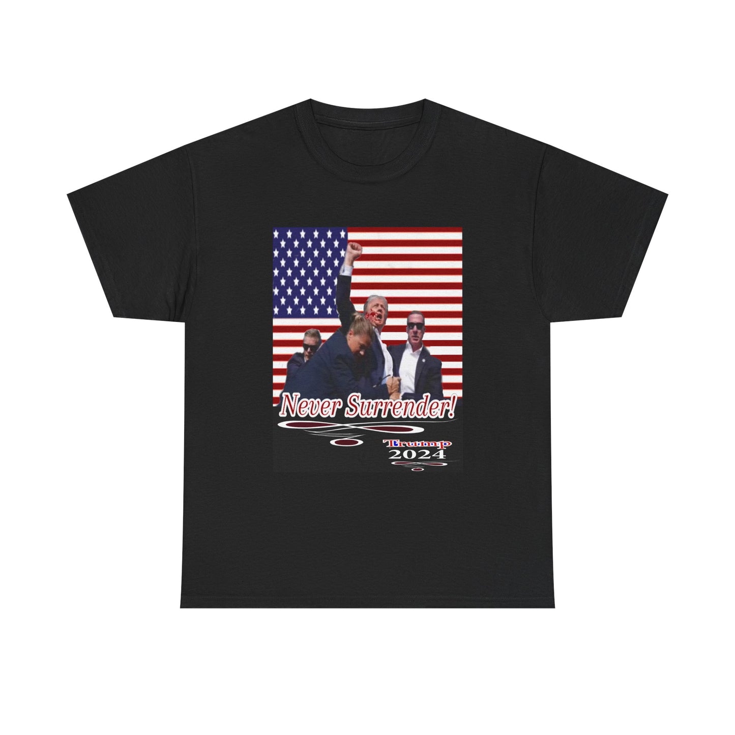 Trump Never Surrender Unisex Heavy Cotton Tee