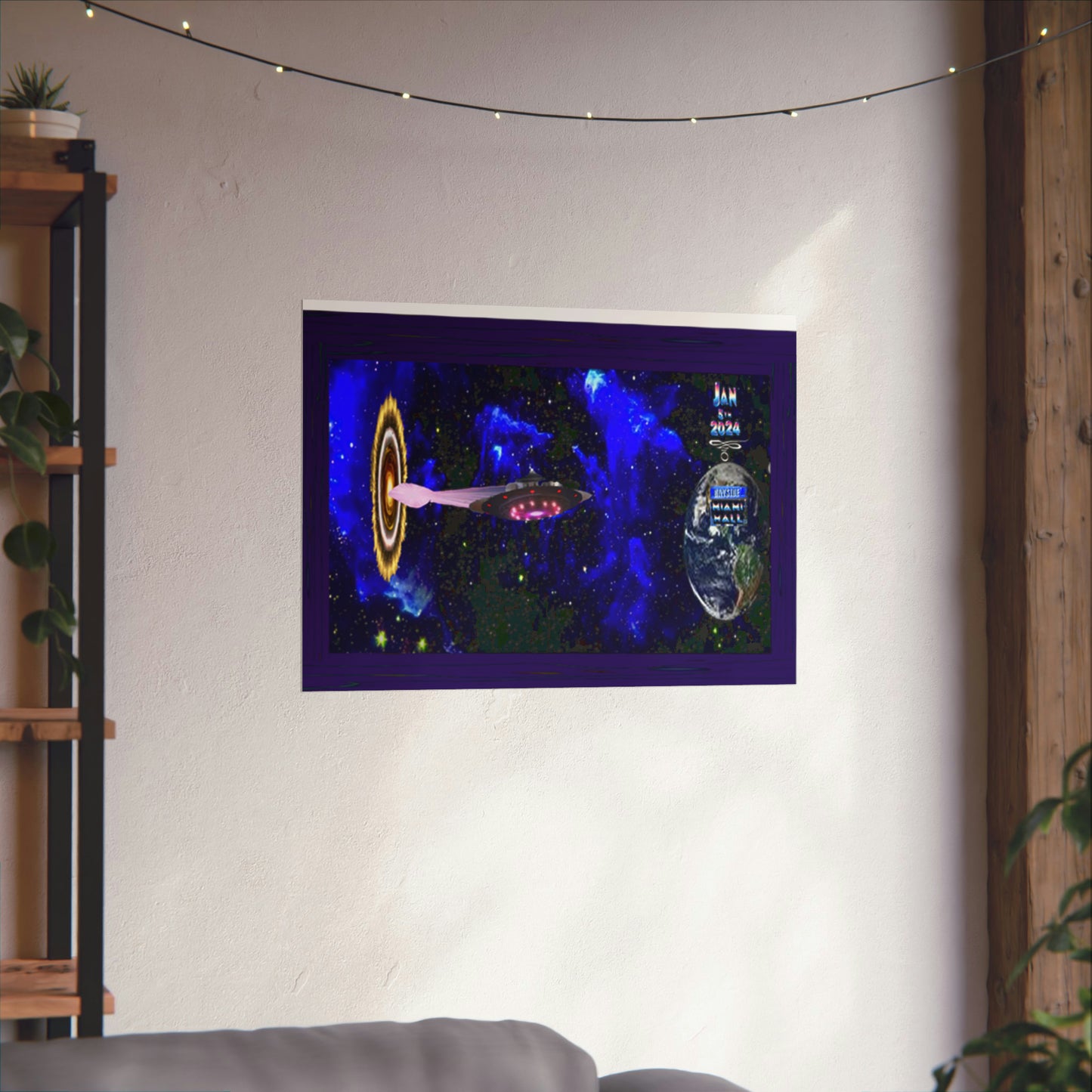 Miami Alien Mall 1 Matte Horizontal Posters