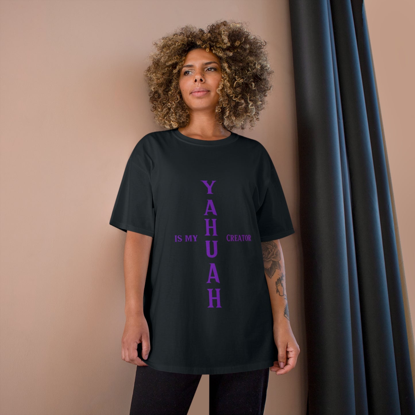 YAHUAH CREATOR - Lady J. - custom - Champion T-Shirt