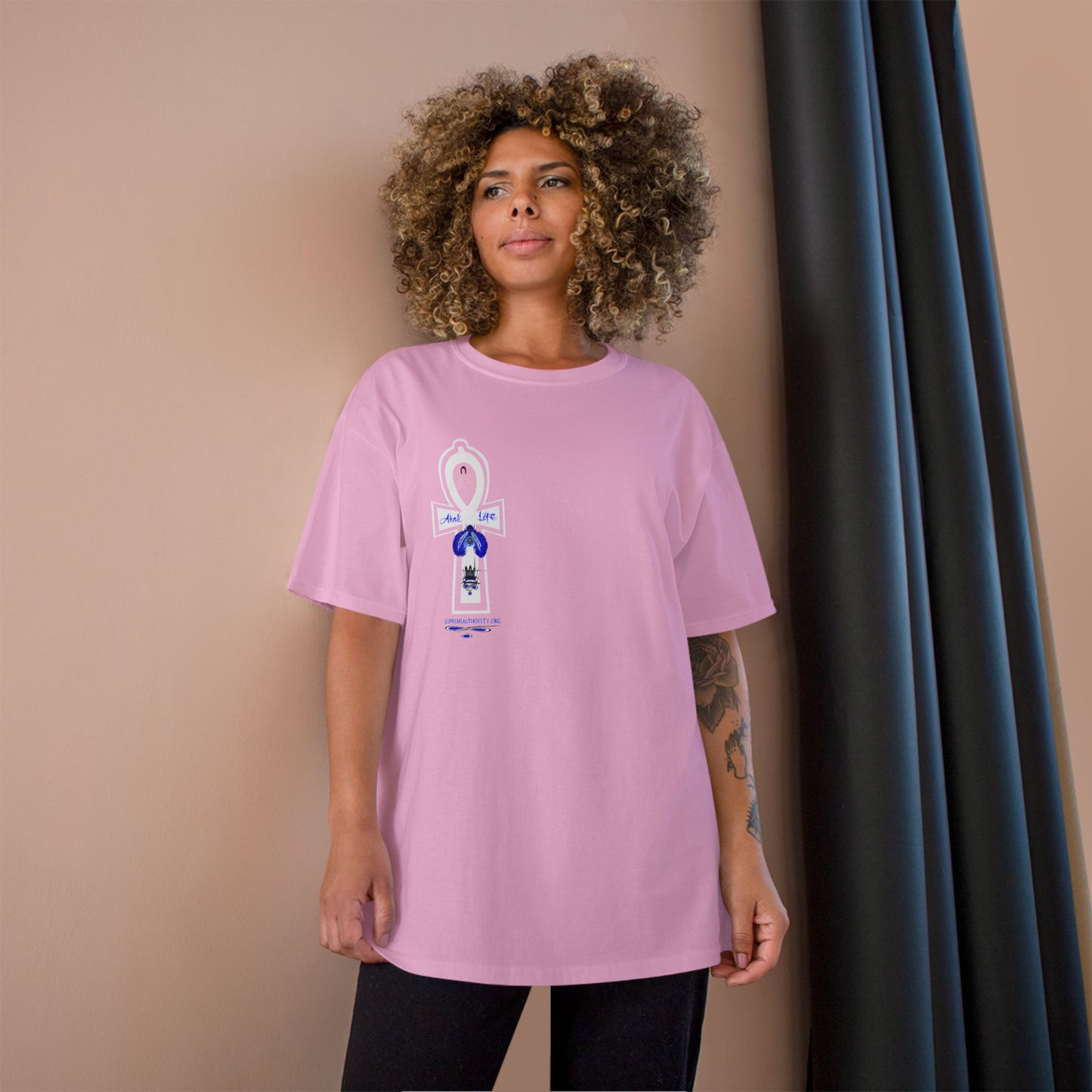 Ankh Life Queen goddess Supreme Authority -Champion T-Shirt