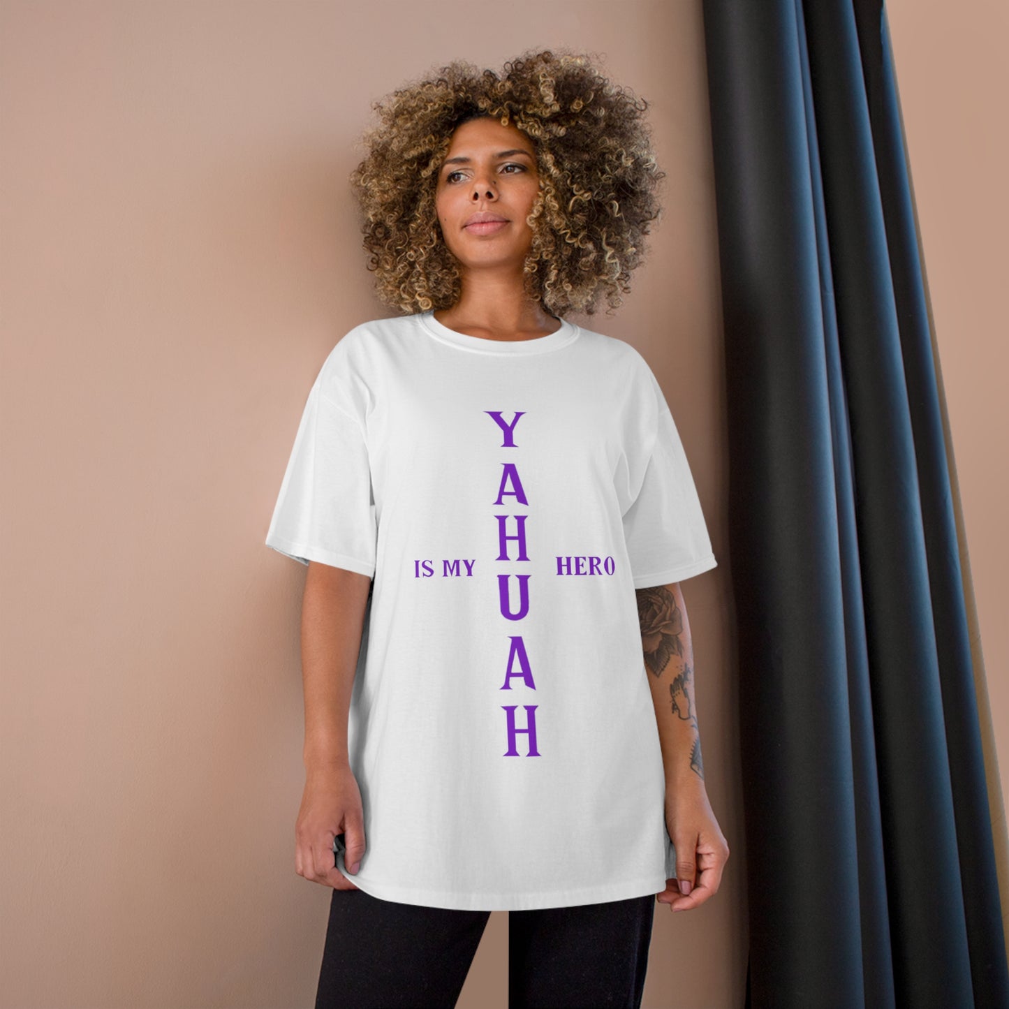 YAHUAH HERO -Lady J, custom - Champion T-Shirt