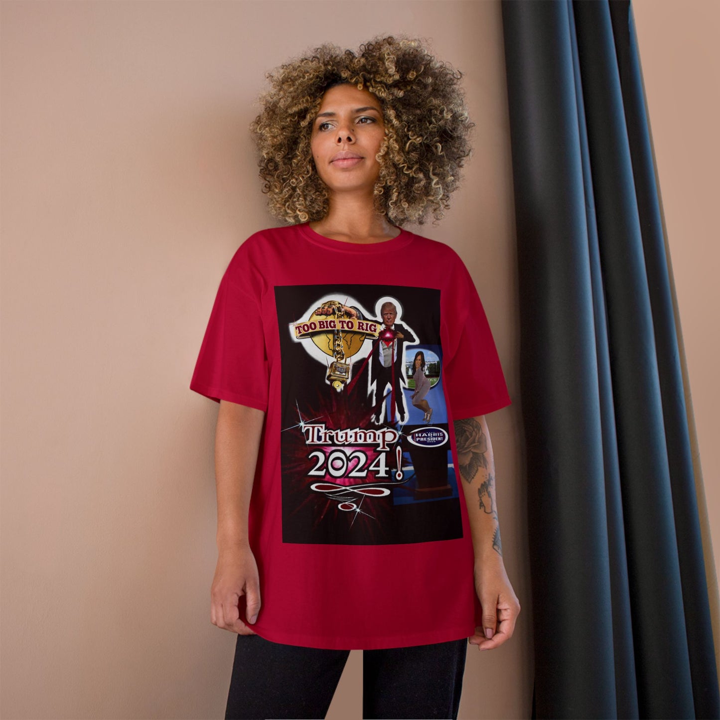Trump Too Big To Rig! 2024! Premium - Champion T-Shirt