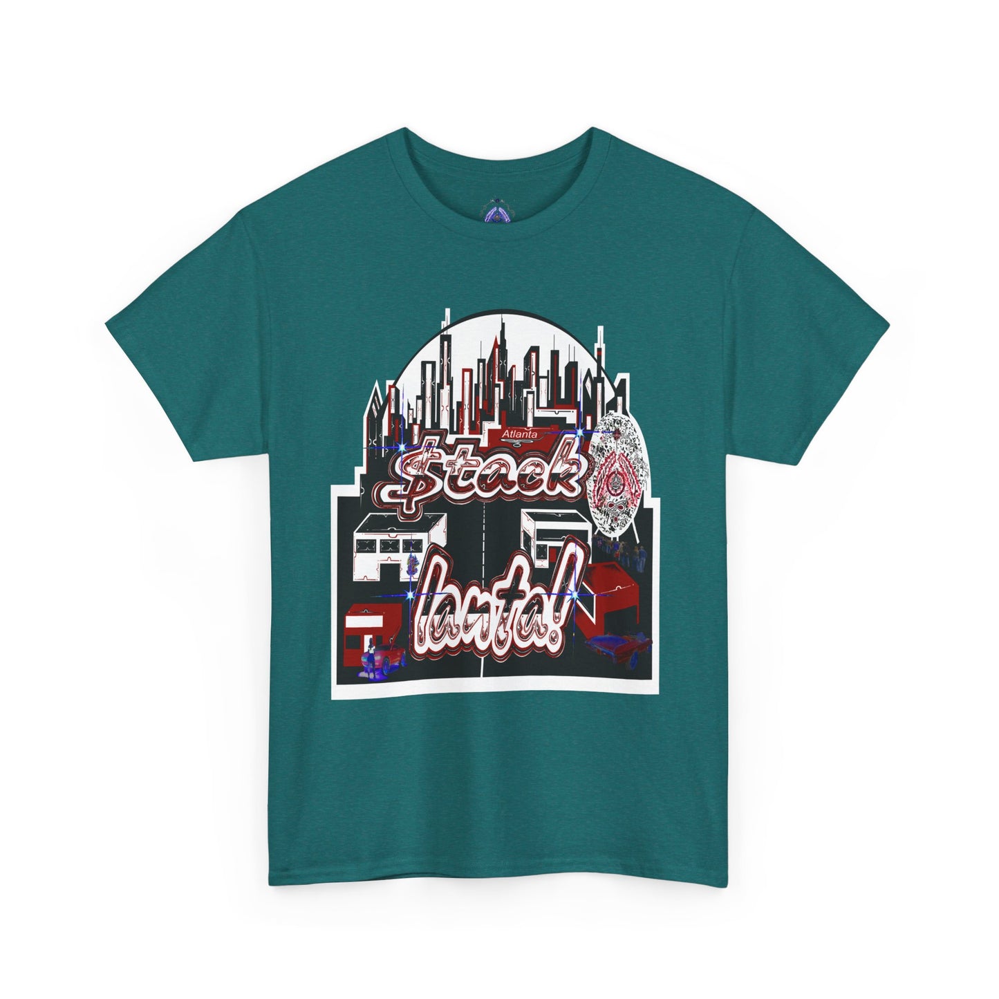 Stack-lanta Get Money graffiti Supreme Authority Unisex Heavy Cotton Tee