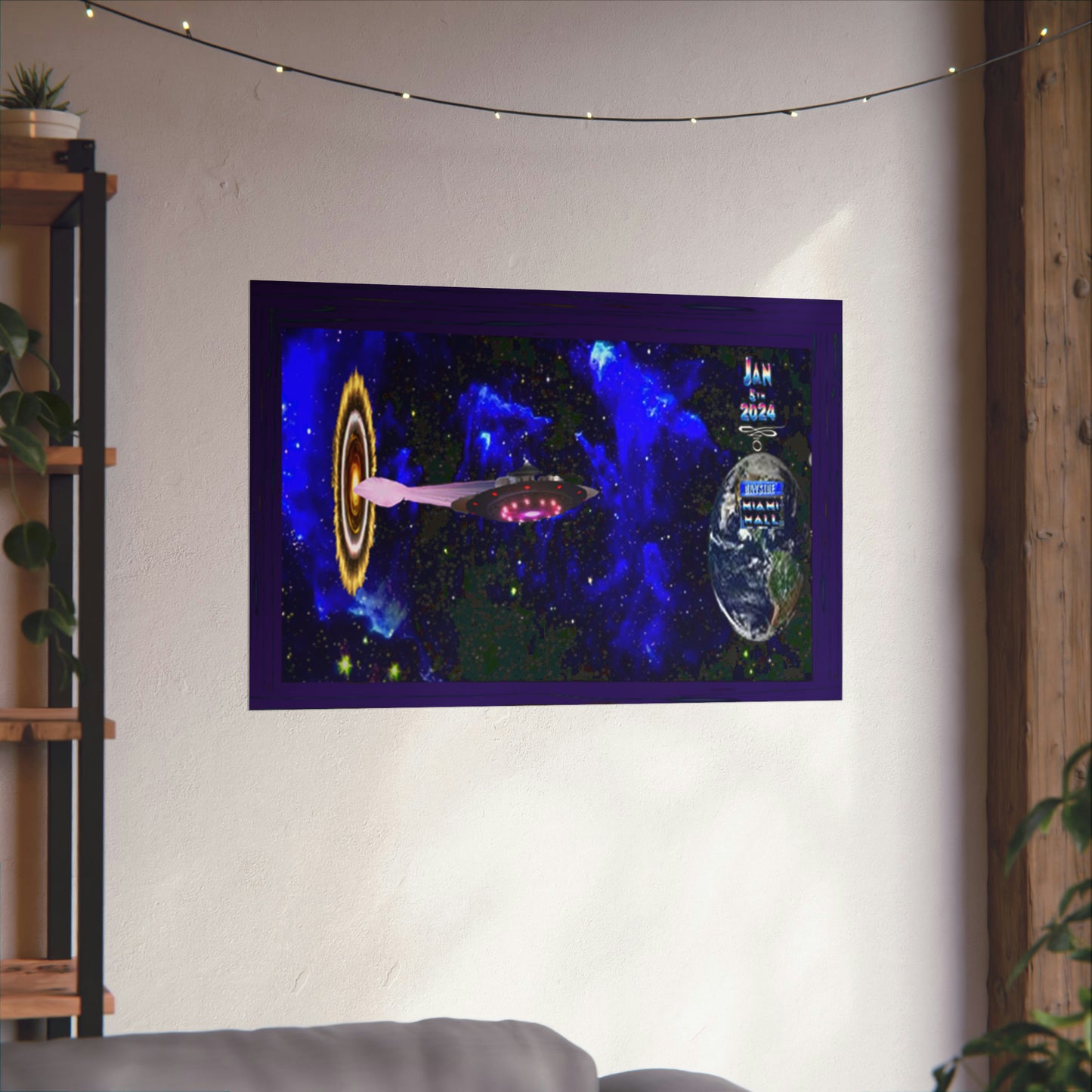 Miami Alien Mall 1 Matte Horizontal Posters