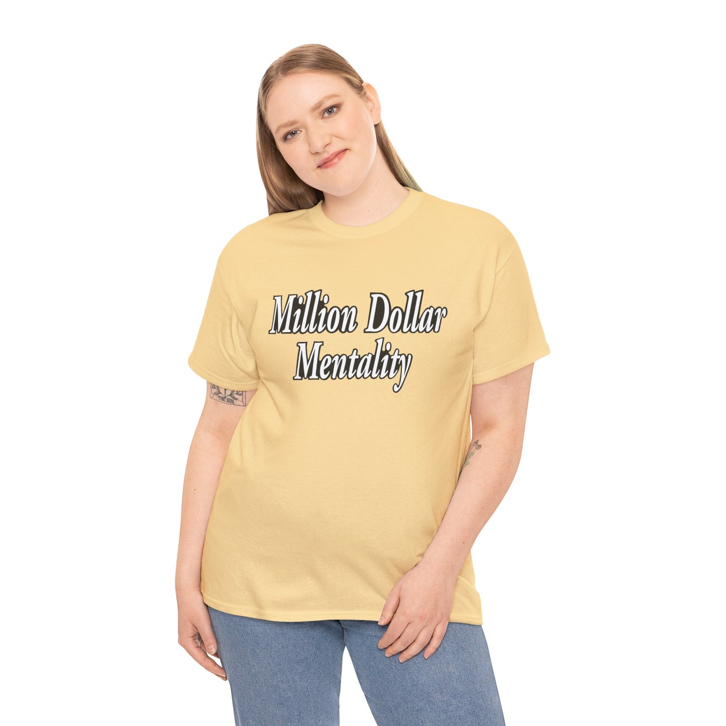 Million Dollar Mentality 2 w/ Life Hack Unisex Heavy Cotton Tee