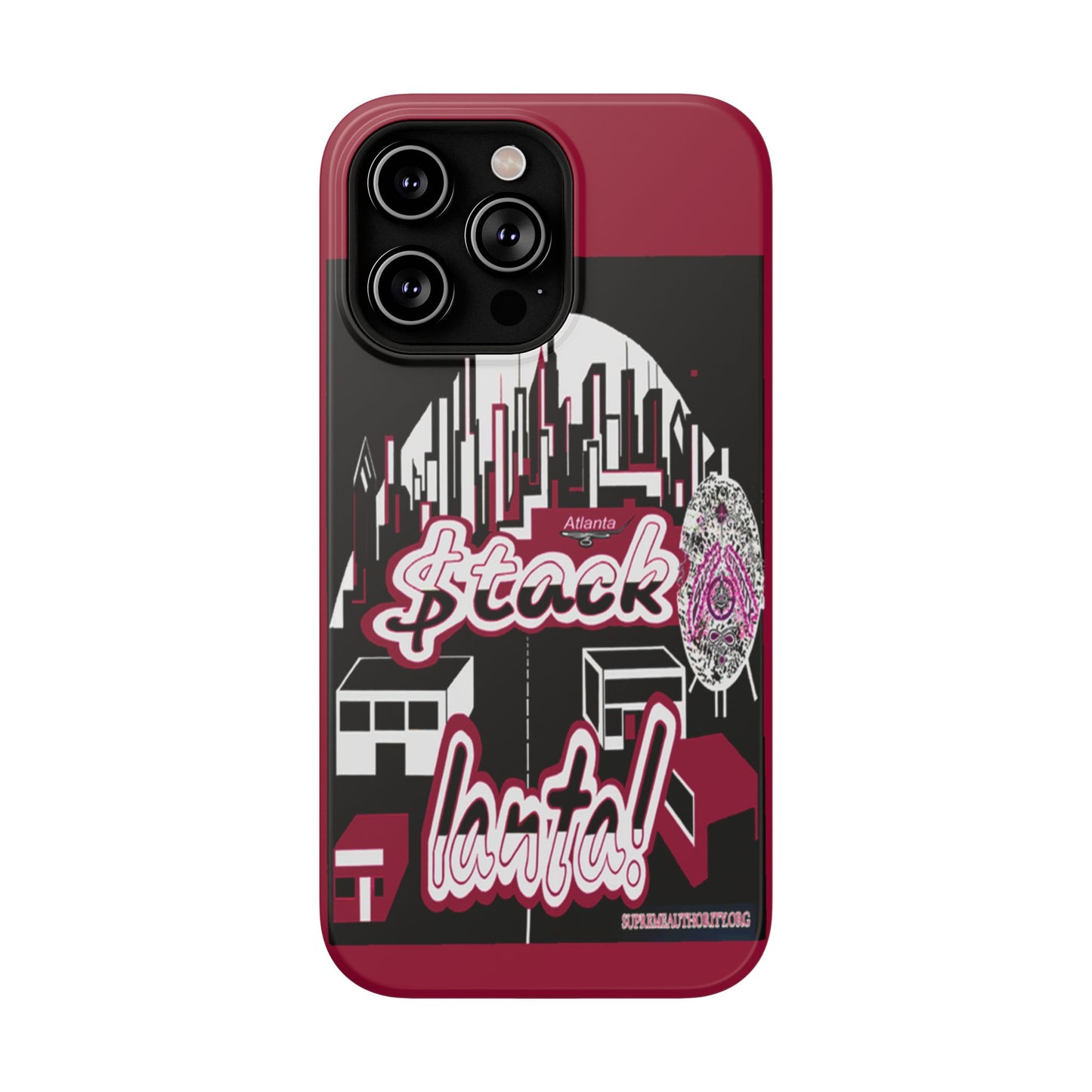Stack-lanta 2!Remix Red Supreme Authority Iphone ONLY -Impact-Resistant Cases