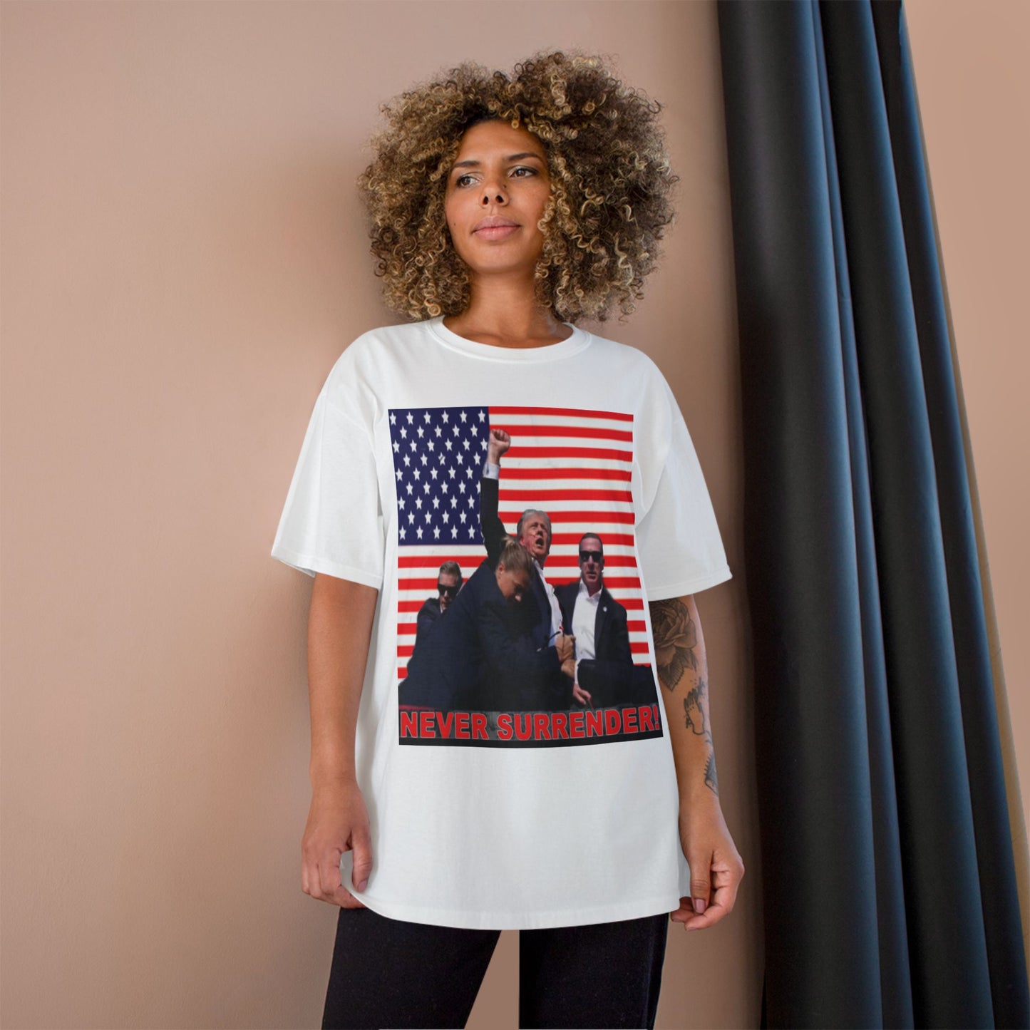 Trump Never Surrender Champion T-Shirt
