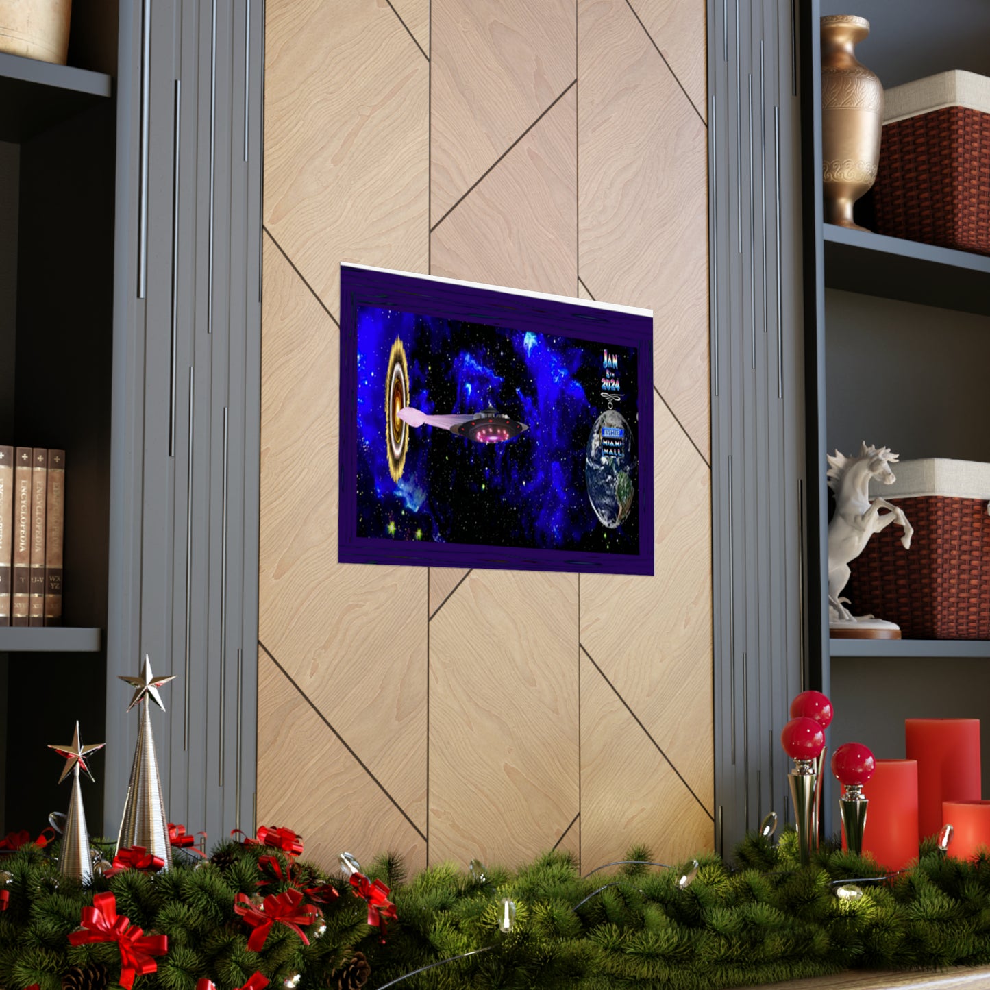Miami Alien Mall 1 Matte Horizontal Posters