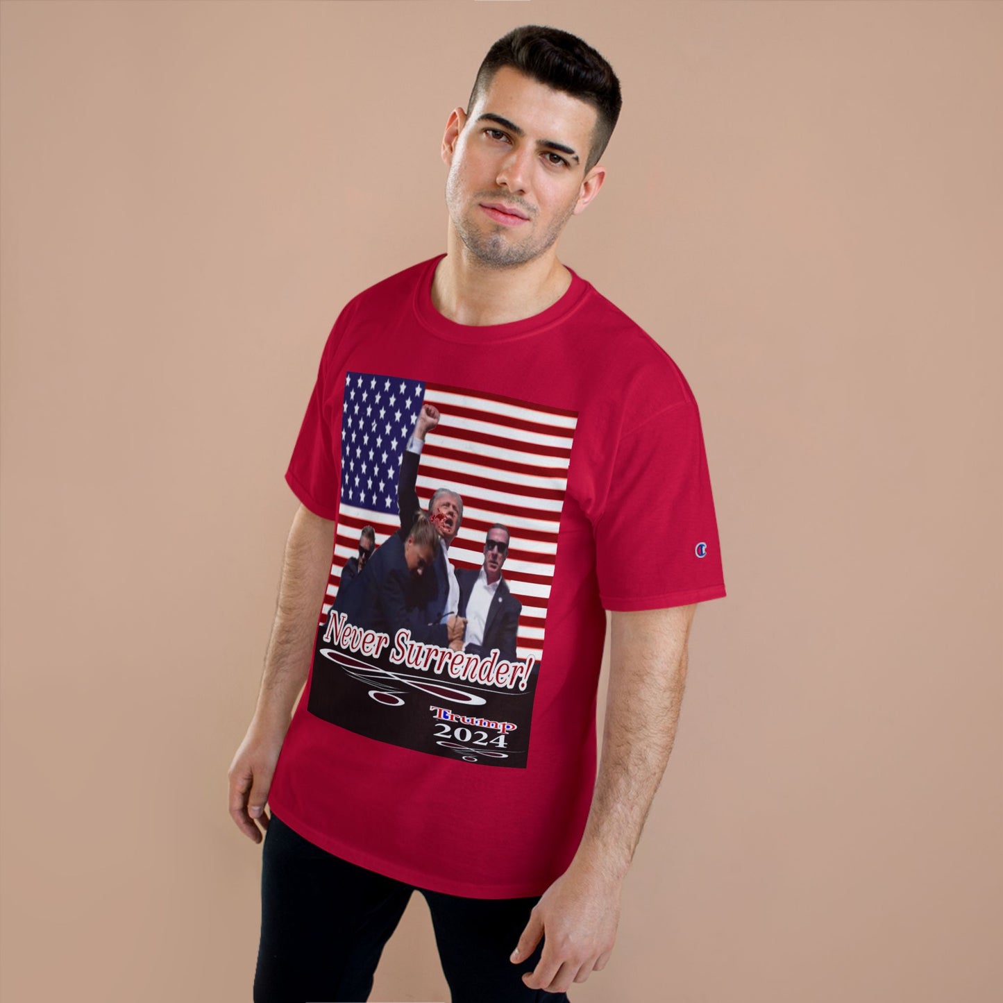 Trump Never Surrender Champion T-Shirt
