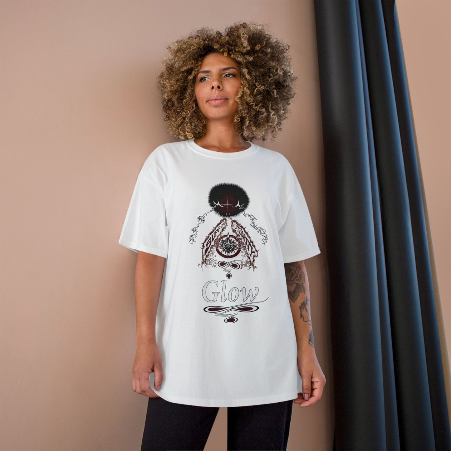 Supreme Authority Glow Philippians 4:13 Champion T-Shirt
