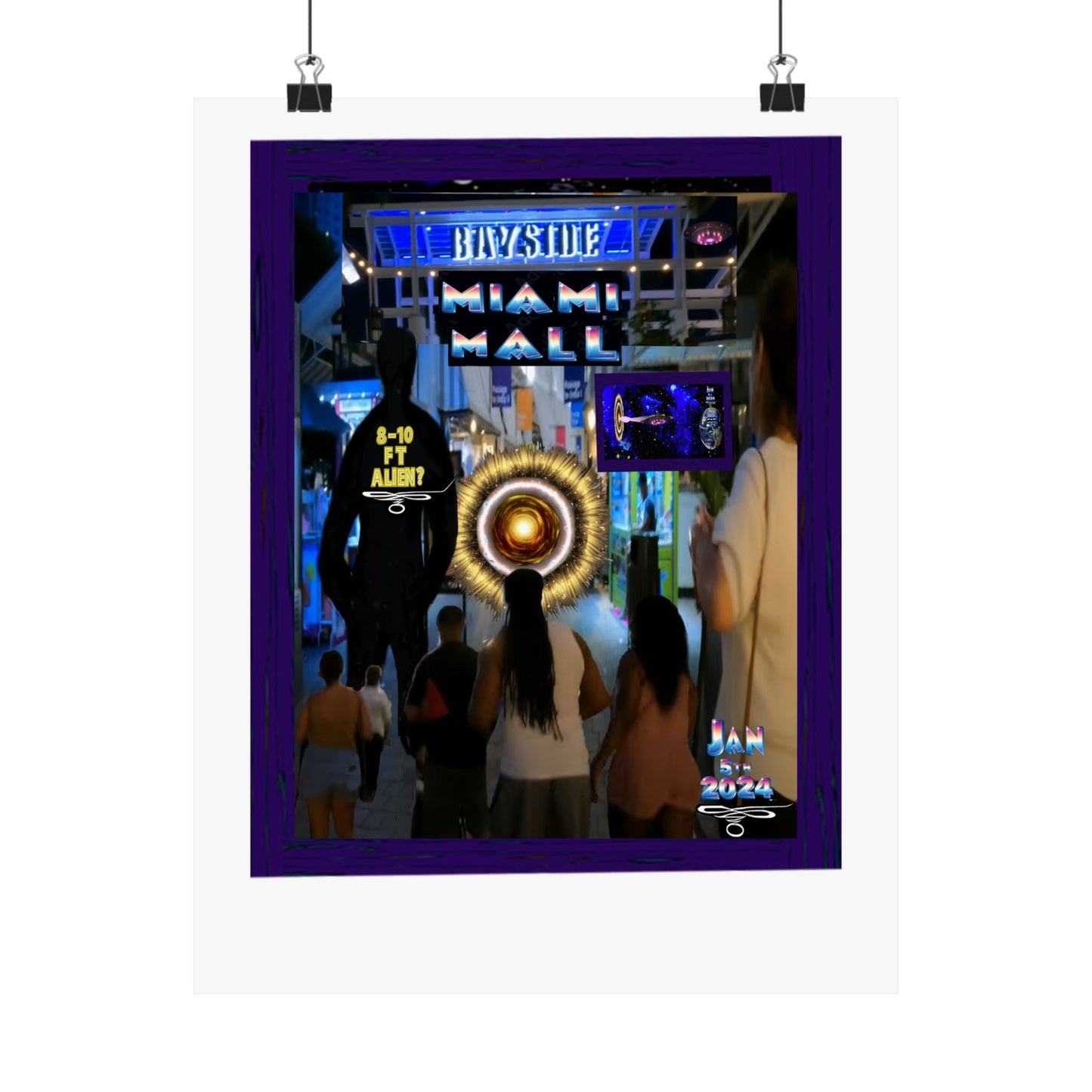 Miami Alien Mall 2 Matte Vertical Posters