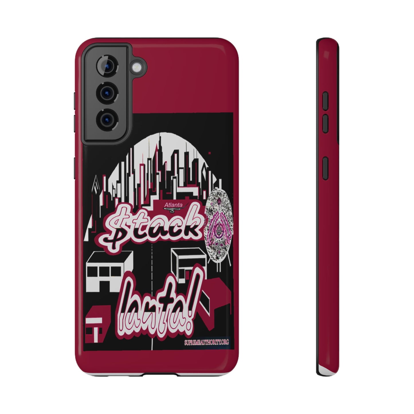Stack-lanta 2! Red Rremix Supreme Authority Samsung ONLY -Impact-Resistant Cases