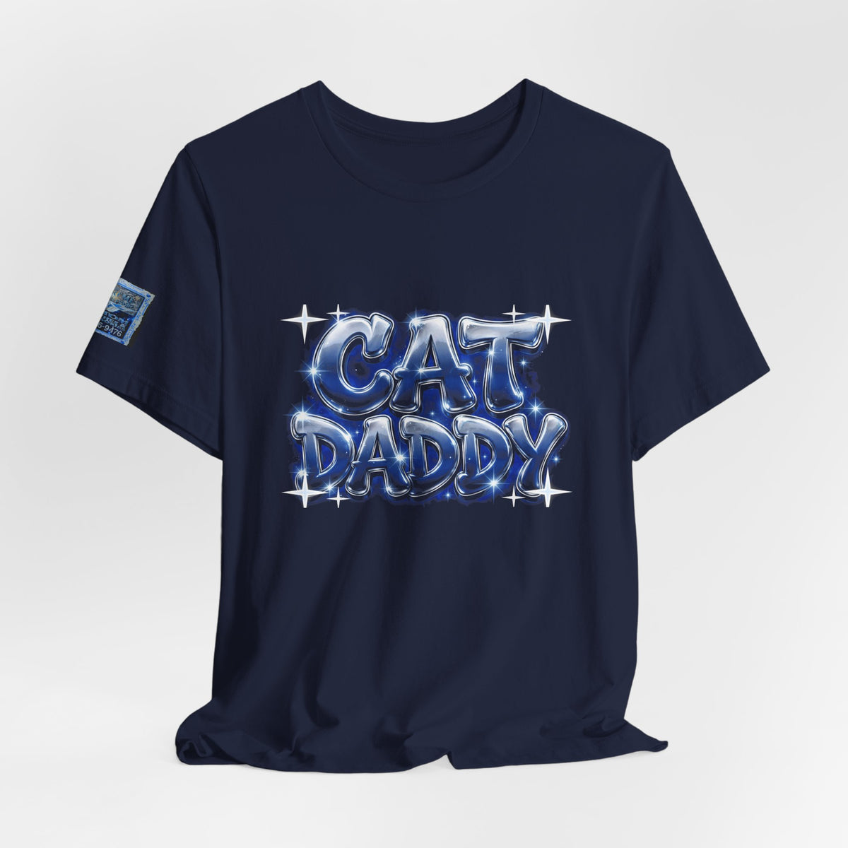 Cat Daddy Graffiti T-Shirt - Dark Blue Airbrush, Back + Sleeve Edition