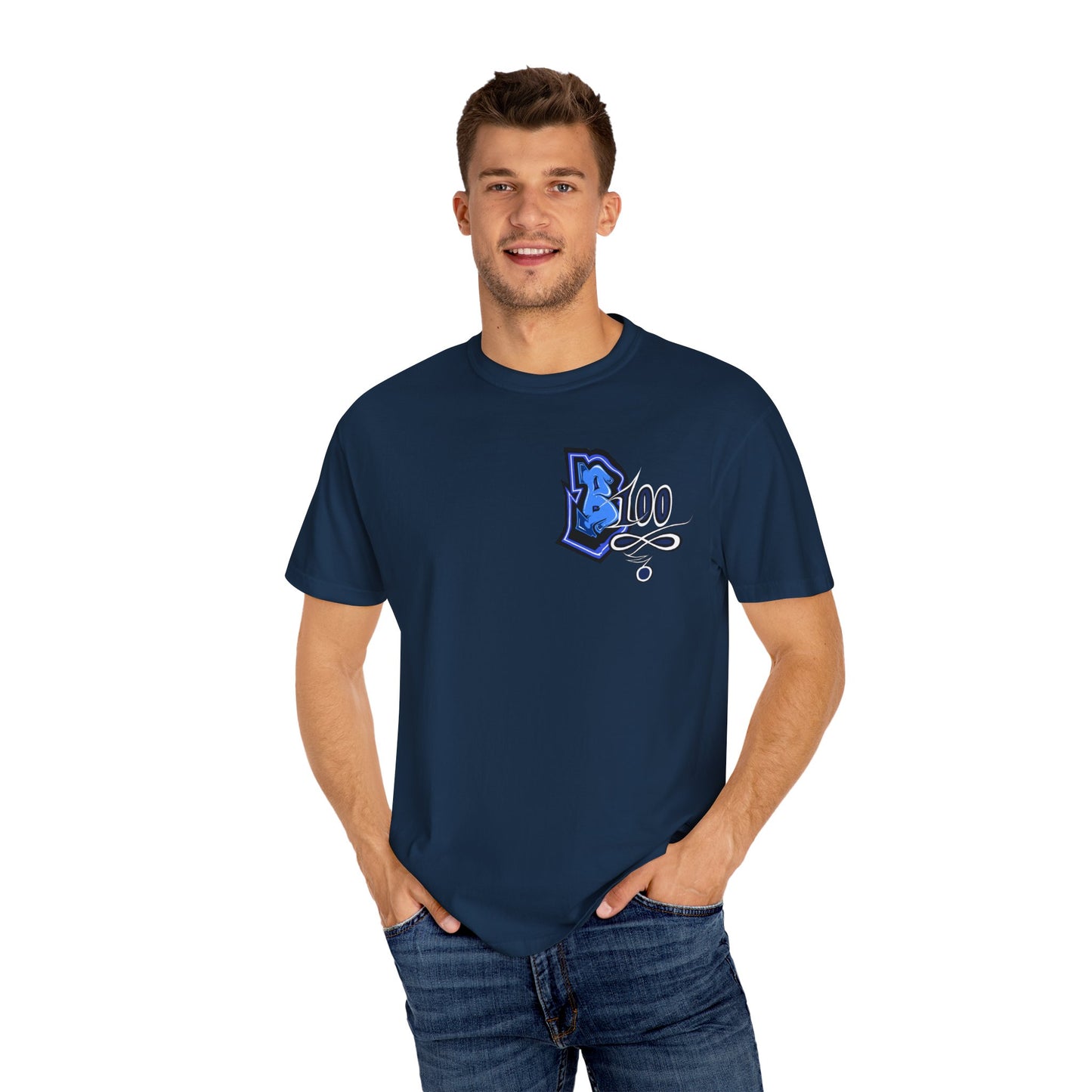 B100 -Garment-Dyed T-shirt, Casual Wear, Street Style, Gift for Friends, Everyday Comfort, Unique Graphic Tee