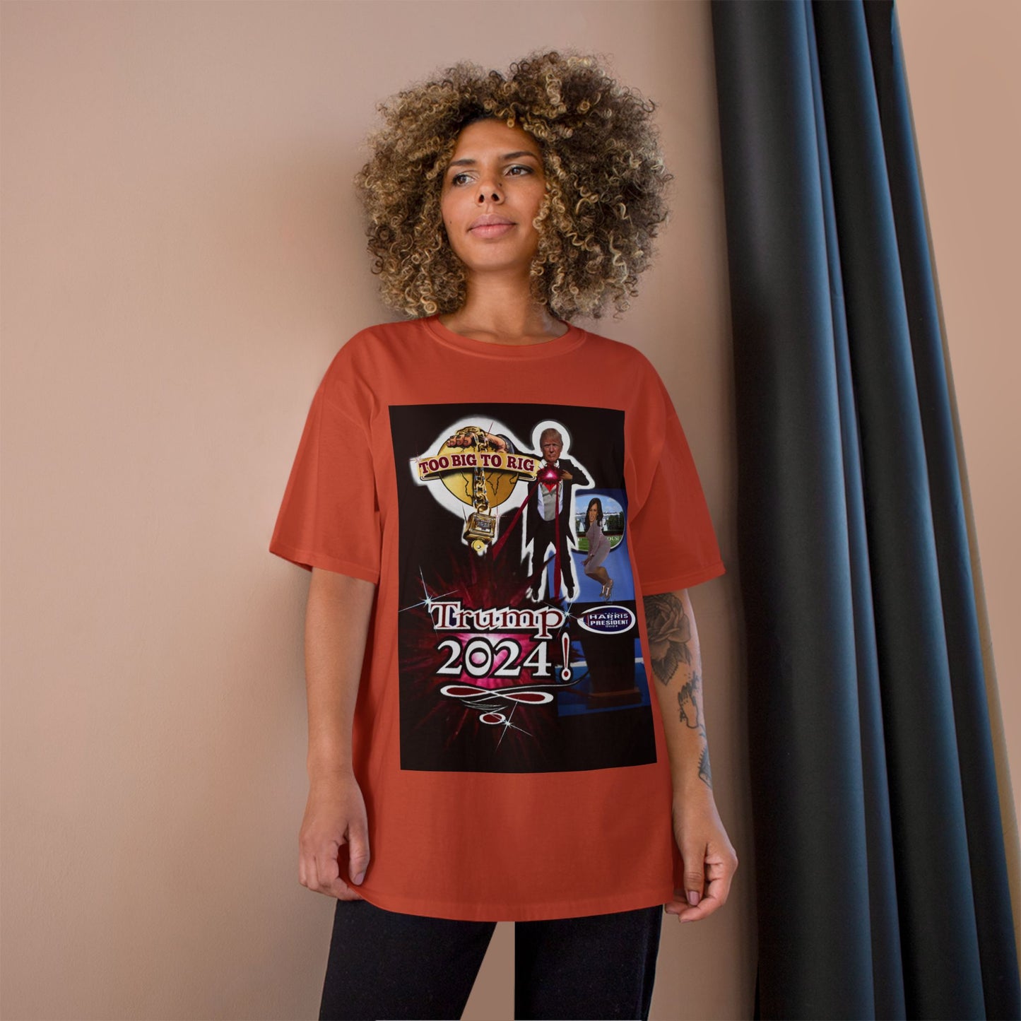 Trump Too Big To Rig! 2024! Premium - Champion T-Shirt
