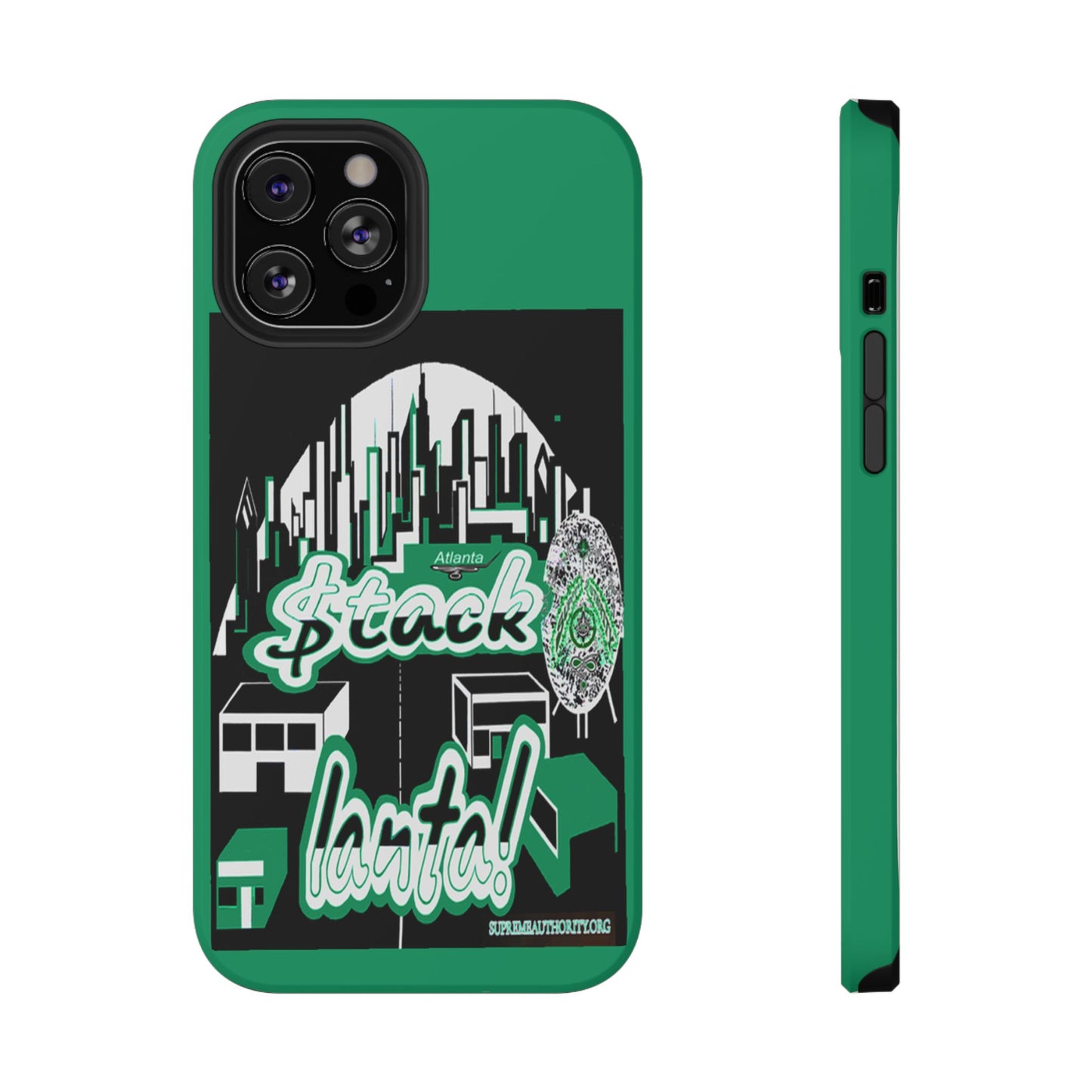 Stack-lanta 2! Remix Green Supreme Authority Iphone ONLY -Impact-Resistant Cases