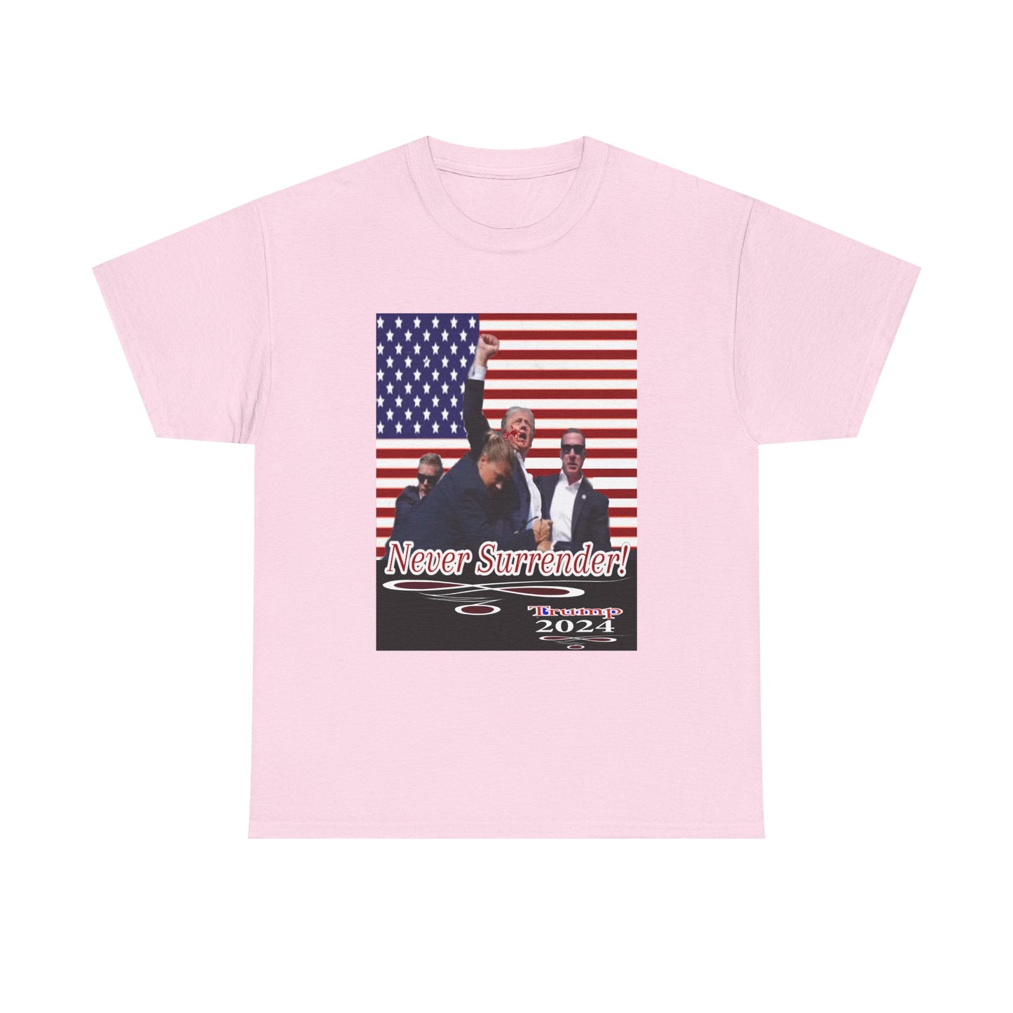 Trump Never Surrender Unisex Heavy Cotton Tee