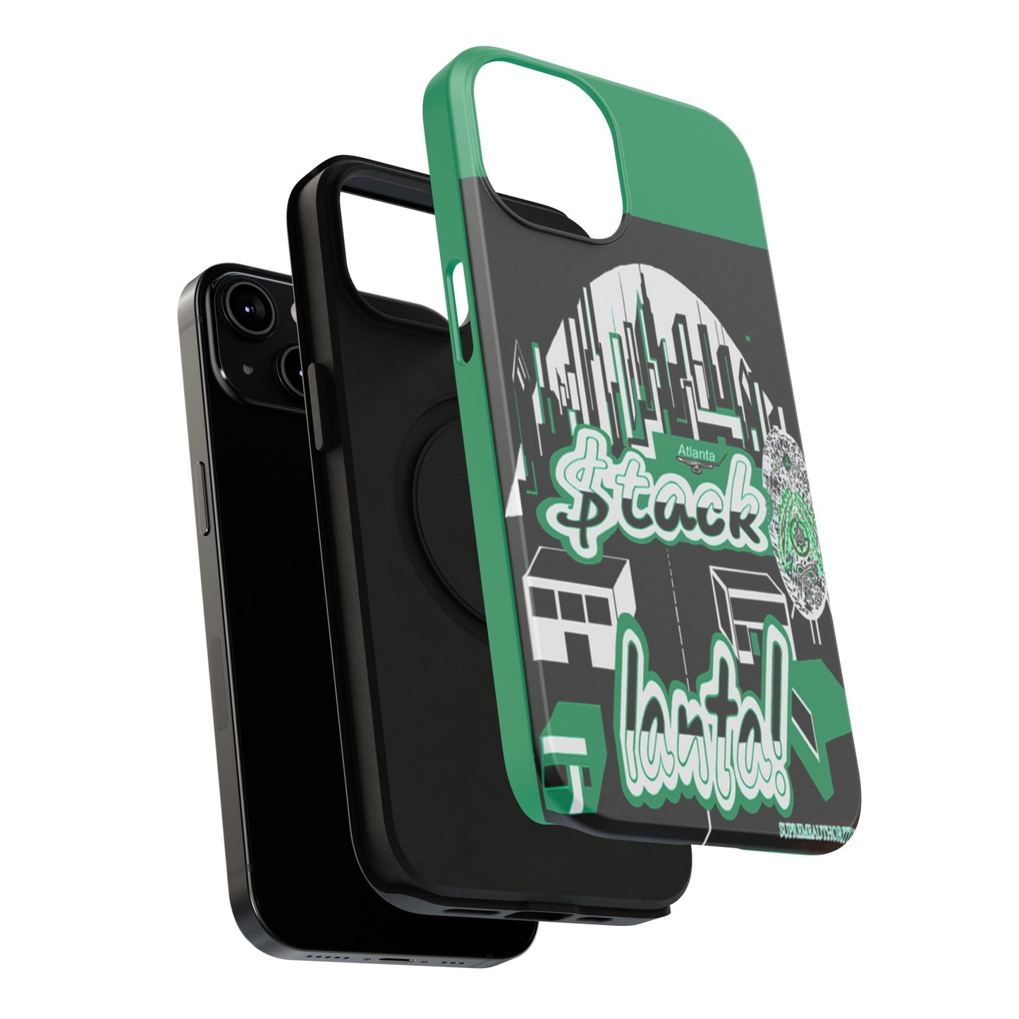 Stack-lanta 2! Remix Green Supreme Authority Iphone ONLY -Impact-Resistant Cases