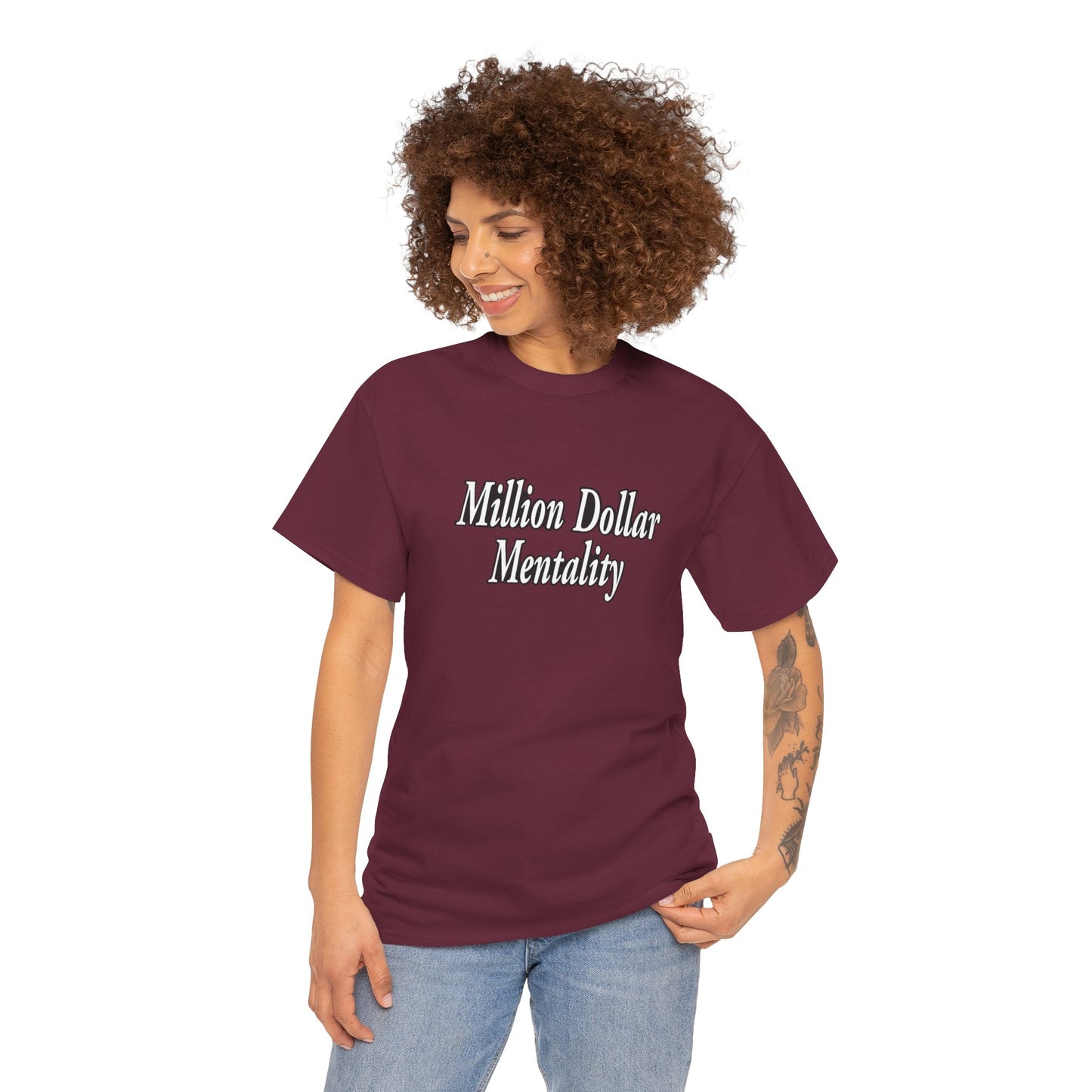 Copy of Million Dollar Mentality 2 w/ Life Hack Unisex Heavy Cotton Tee