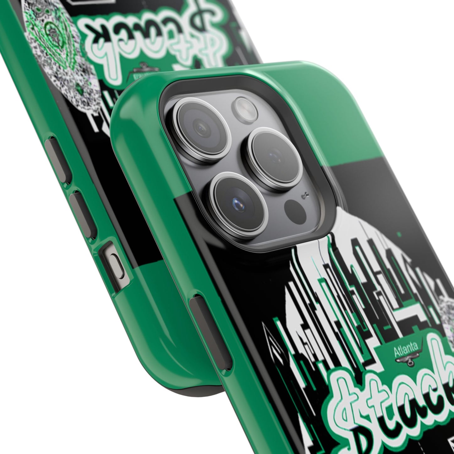 Stack-lanta 2! Remix Green Supreme Authority Iphone ONLY -Impact-Resistant Cases