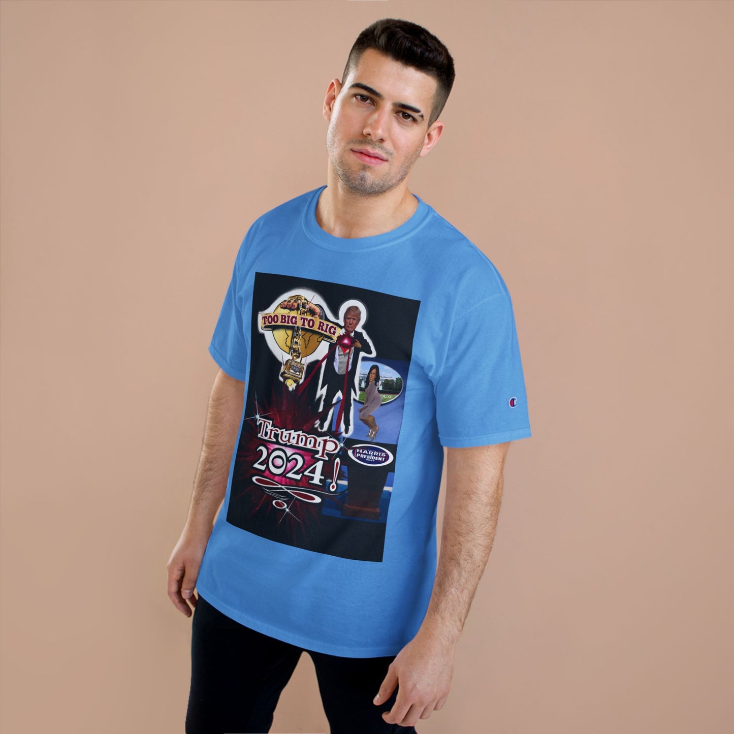 Trump Too Big To Rig! 2024! Premium - Champion T-Shirt
