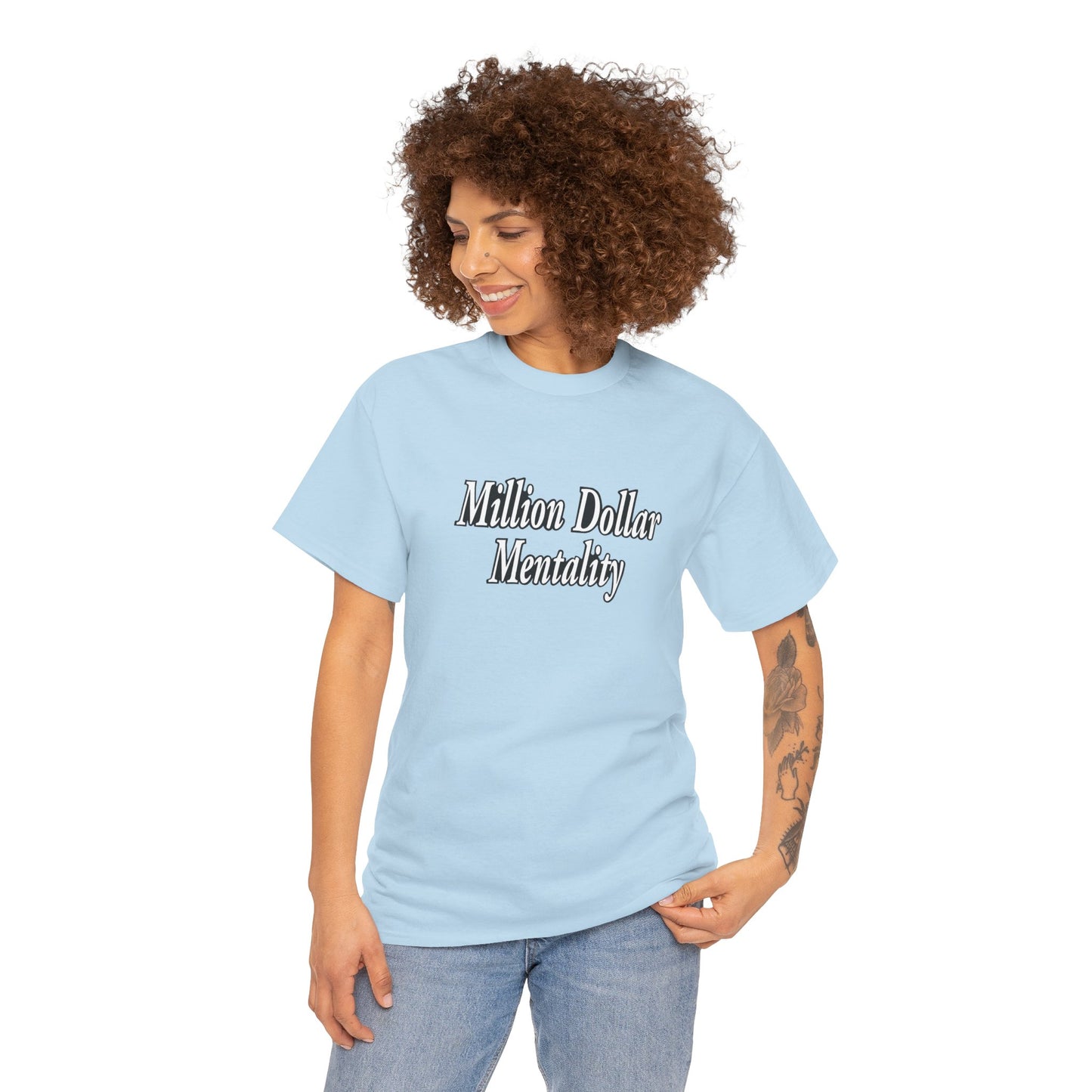 Copy of Million Dollar Mentality 2 w/ Life Hack Unisex Heavy Cotton Tee