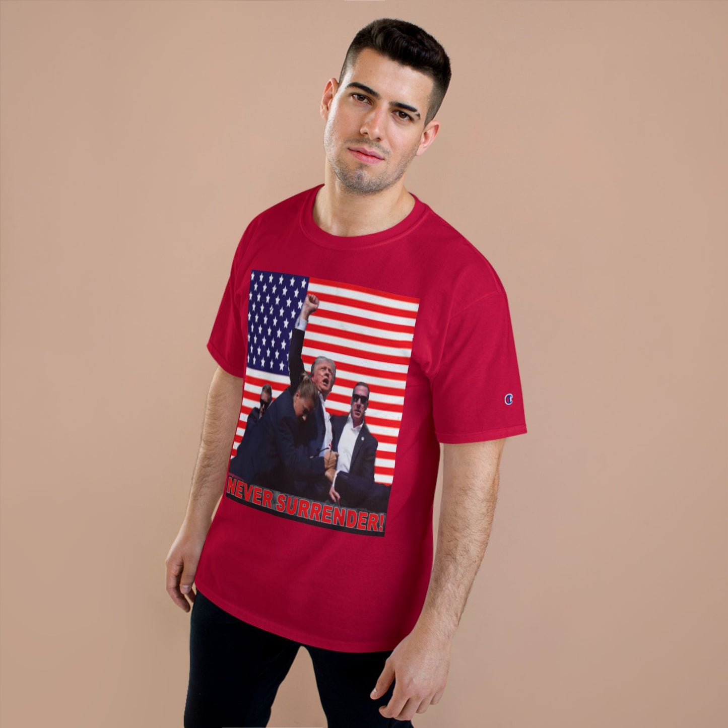 Trump Never Surrender Champion T-Shirt
