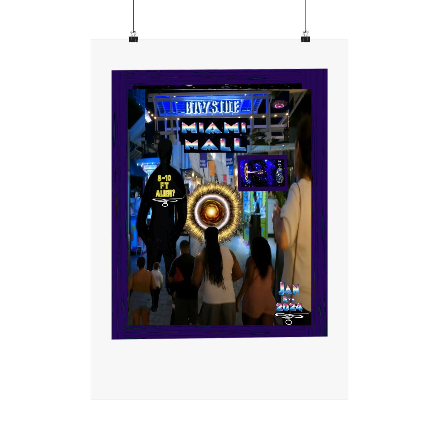 Miami Alien Mall 2 Matte Vertical Posters
