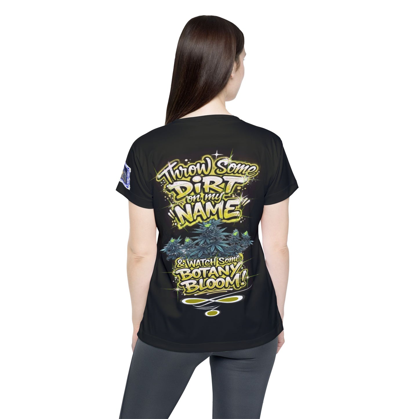 Botany Bloom Gold Black - Women's Sports Jersey (AOP)