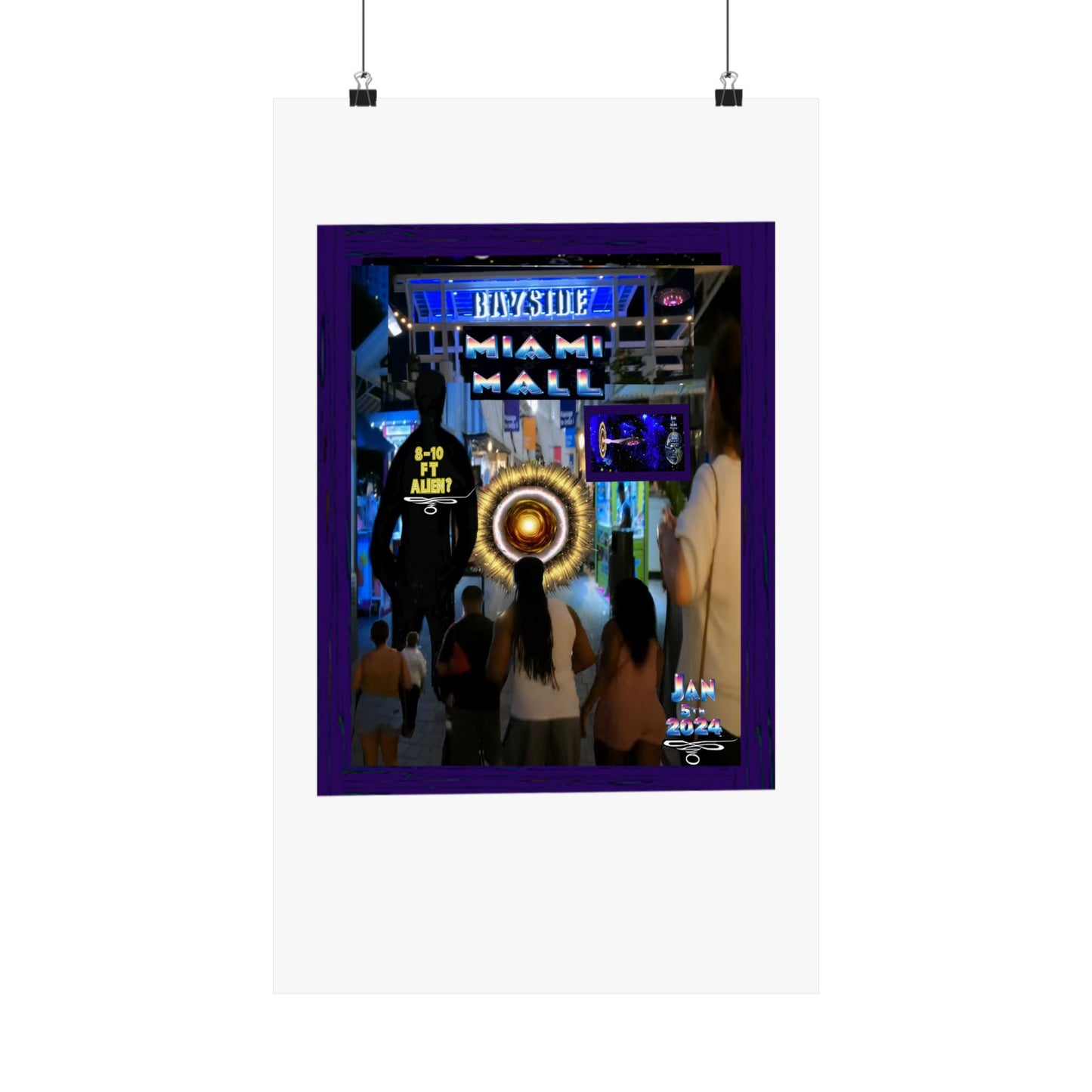 Miami Alien Mall 2 Matte Vertical Posters