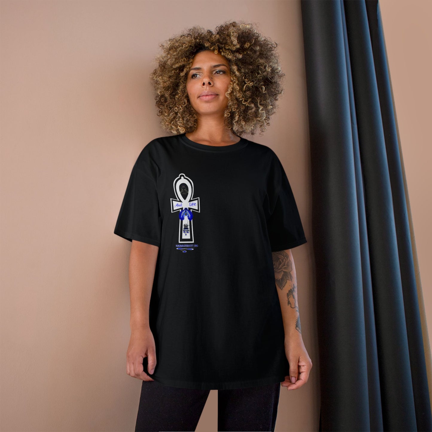 Ankh Life Queen goddess Supreme Authority -Champion T-Shirt