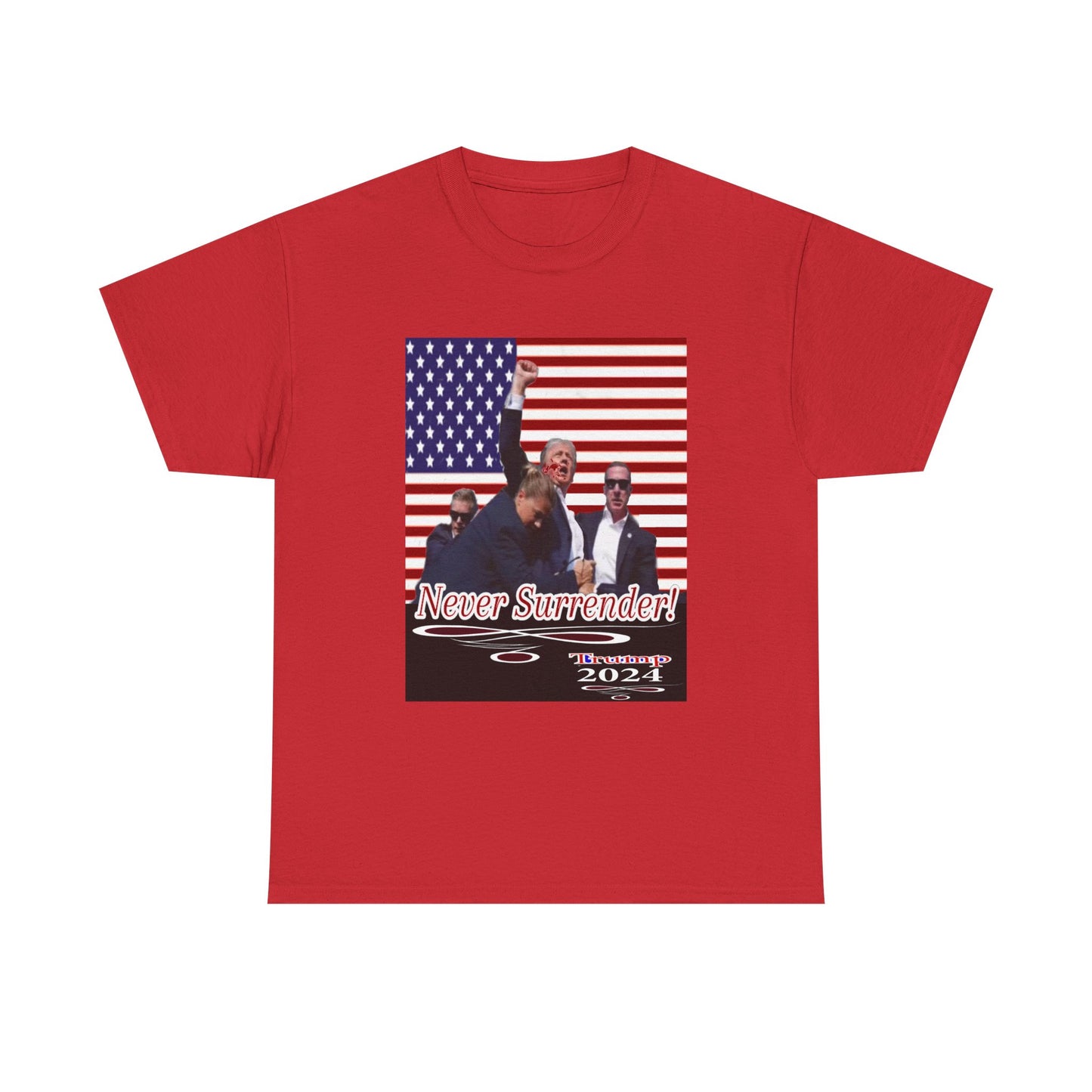 Trump Never Surrender Unisex Heavy Cotton Tee