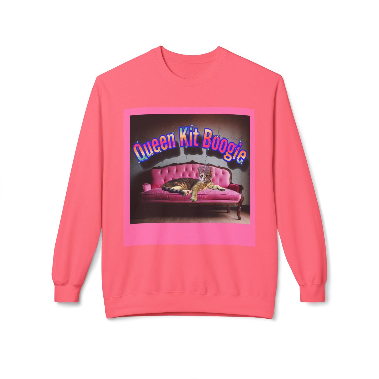 Queen Kit Boogie -Custom -Unisex Midweight Softstyle Fleece Crewneck Sweatshirt