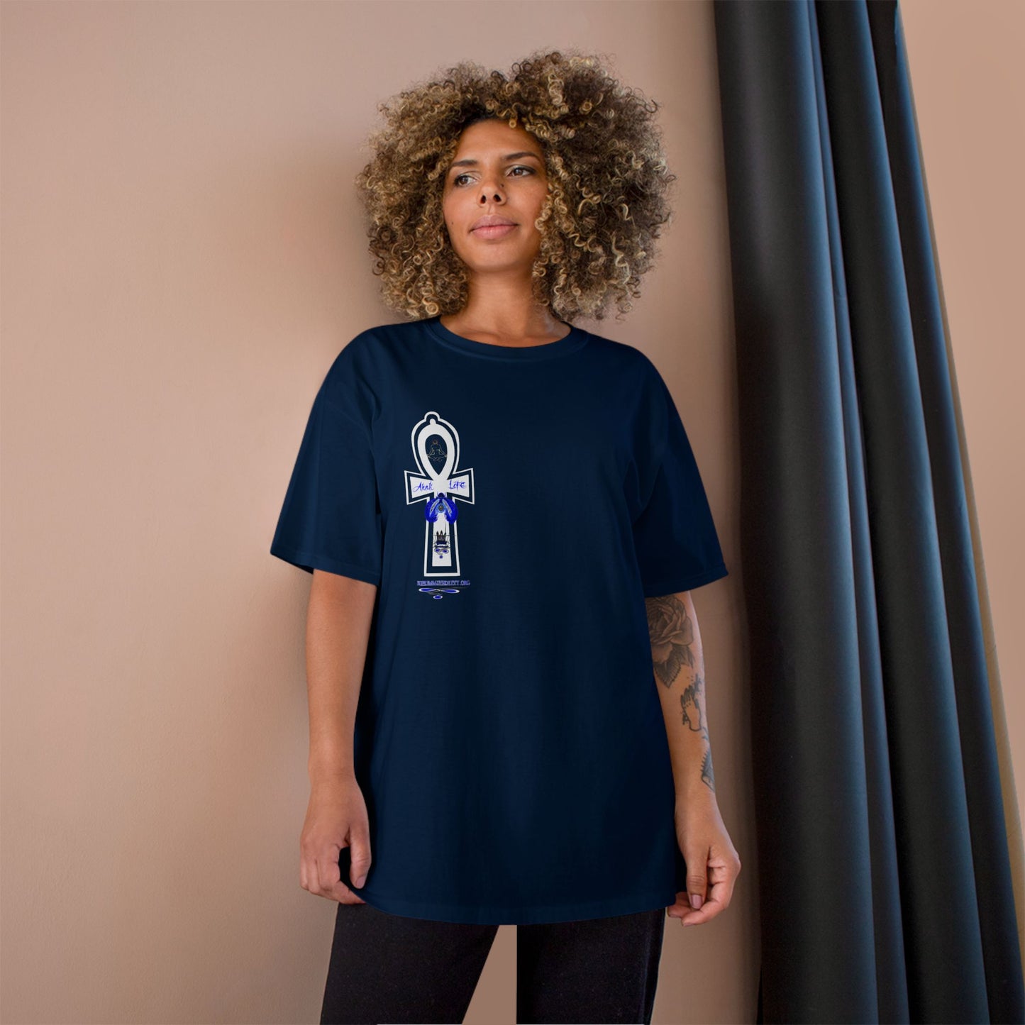 Ankh Life Queen goddess Supreme Authority -Champion T-Shirt