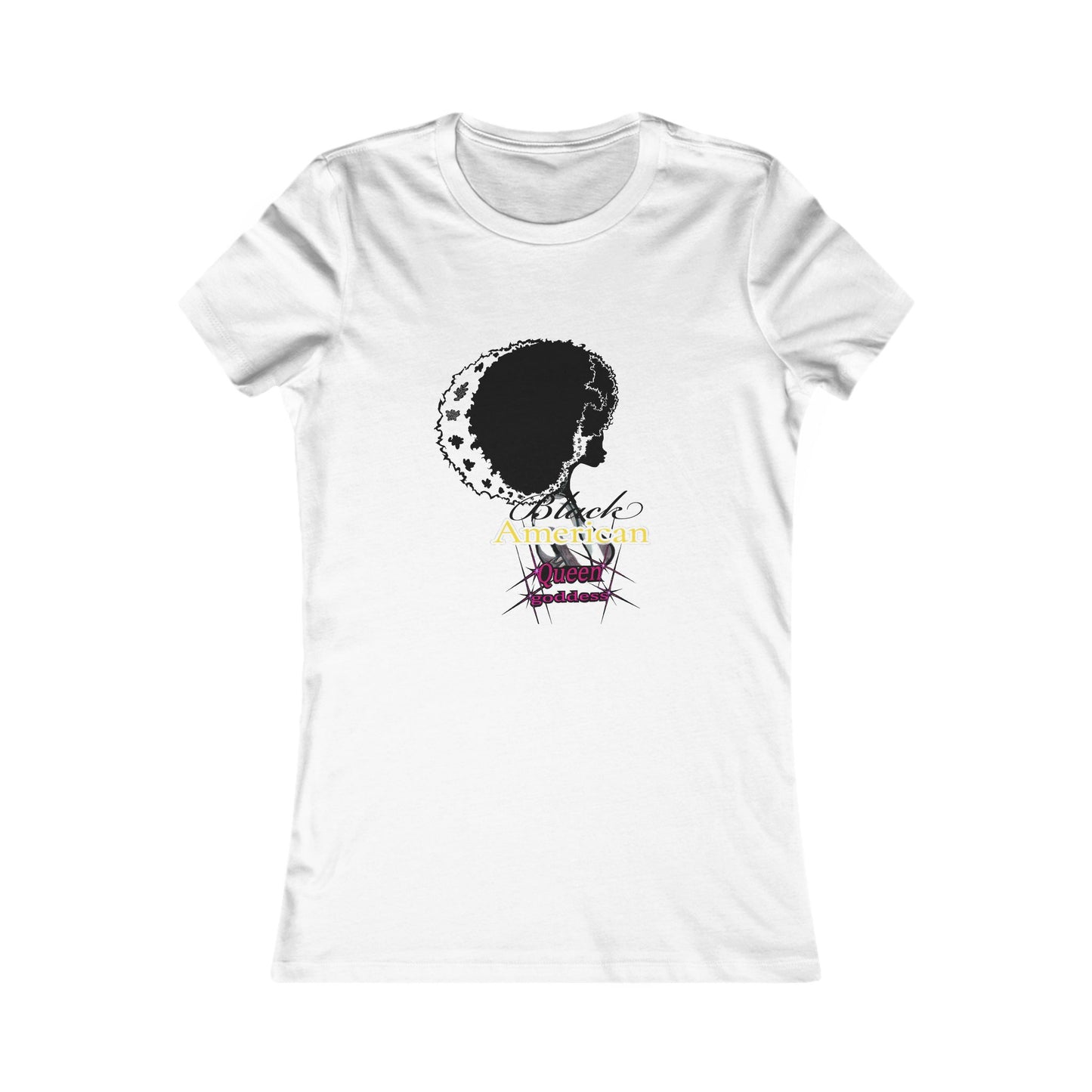 Black American Queen goddess gold -Women's Favorite Tee