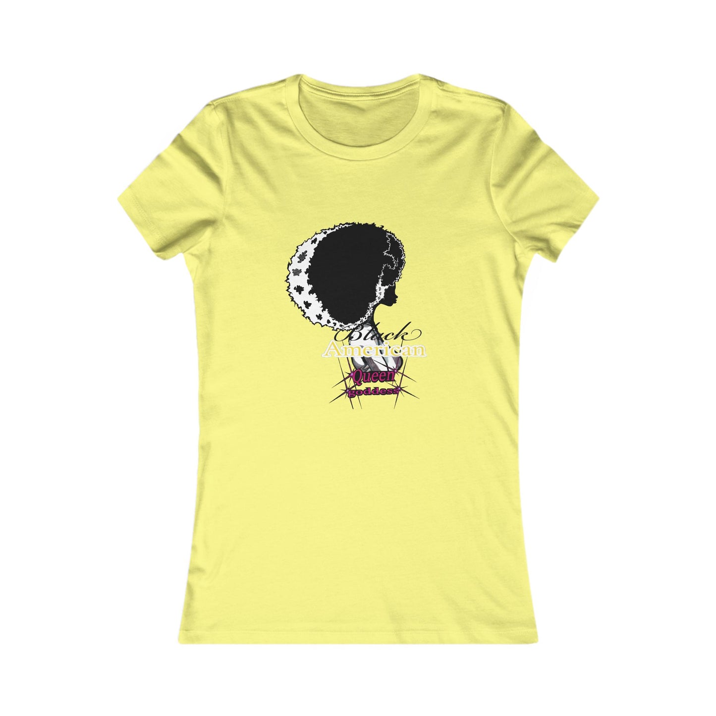 Black American Queen goddess gold -Women's Favorite Tee