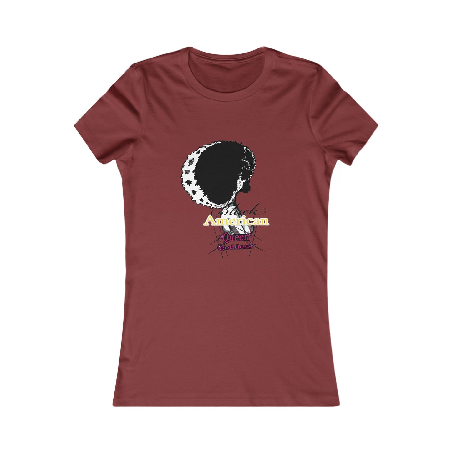 Black American Queen goddess gold -Women's Favorite Tee