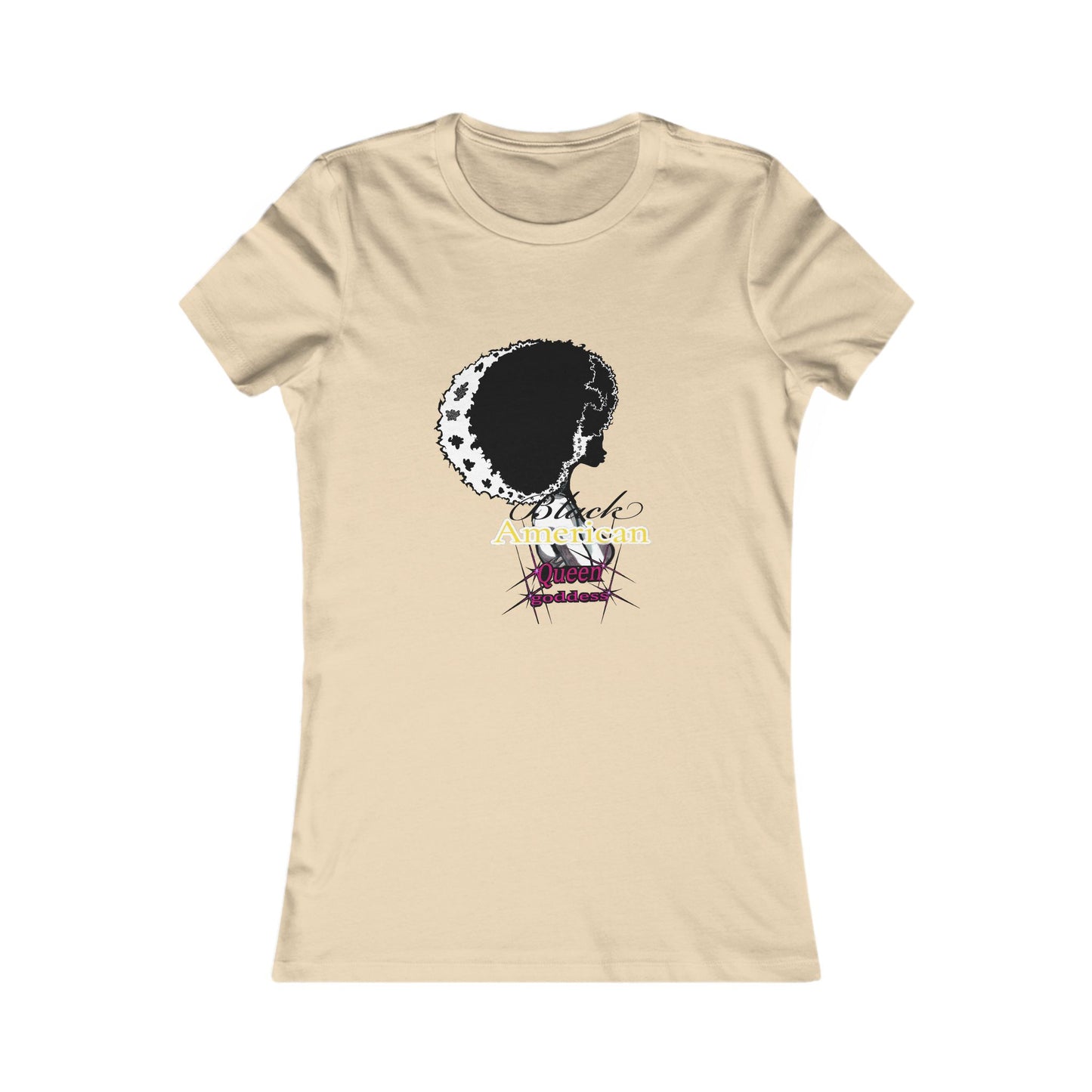 Black American Queen goddess gold -Women's Favorite Tee