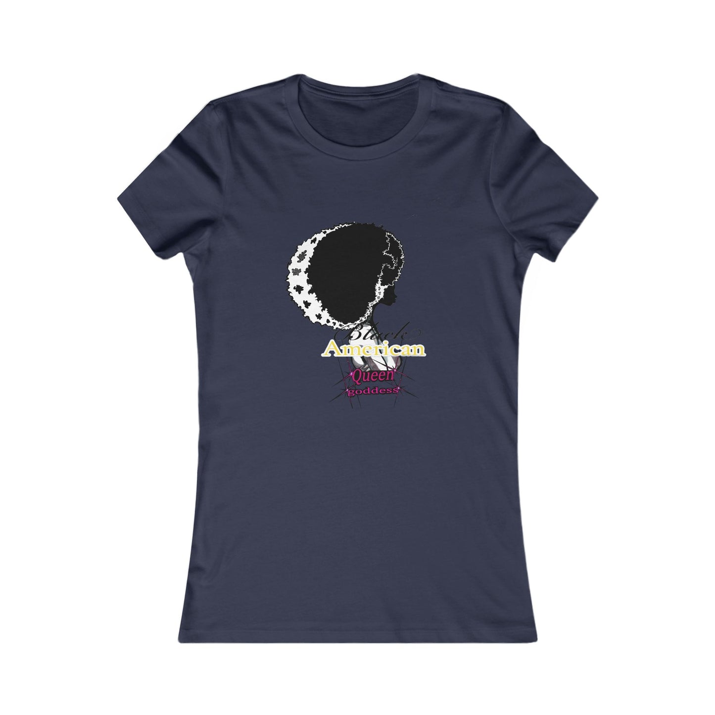 Black American Queen goddess gold -Women's Favorite Tee