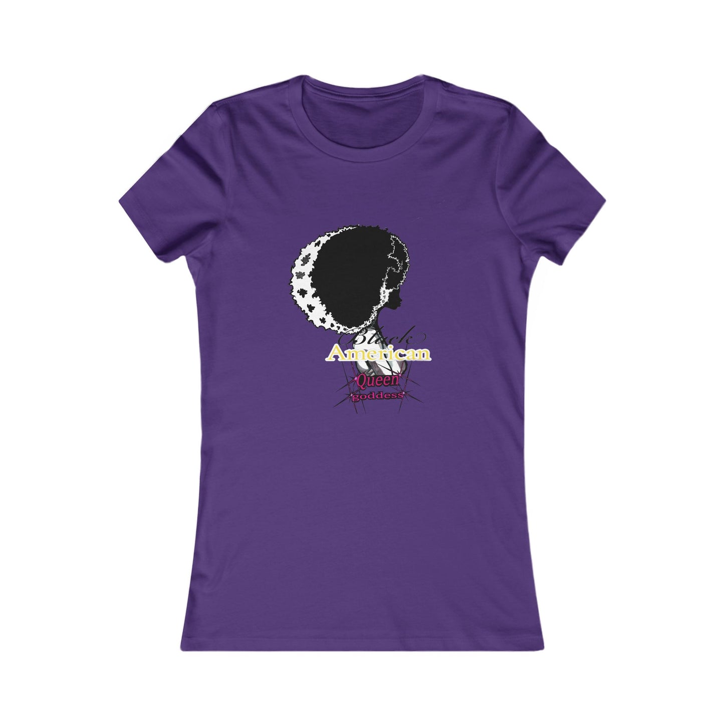 Black American Queen goddess gold -Women's Favorite Tee