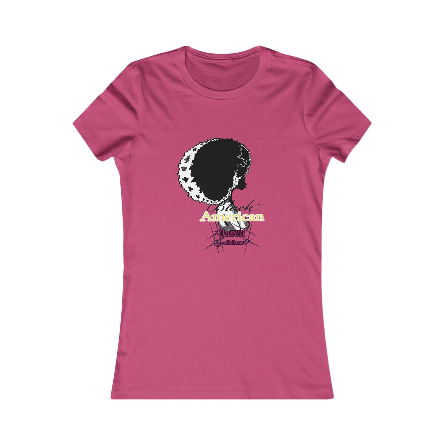 Black American Queen goddess gold -Women's Favorite Tee