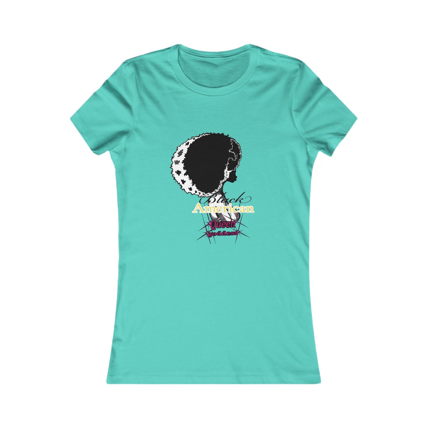 Black American Queen goddess gold -Women's Favorite Tee