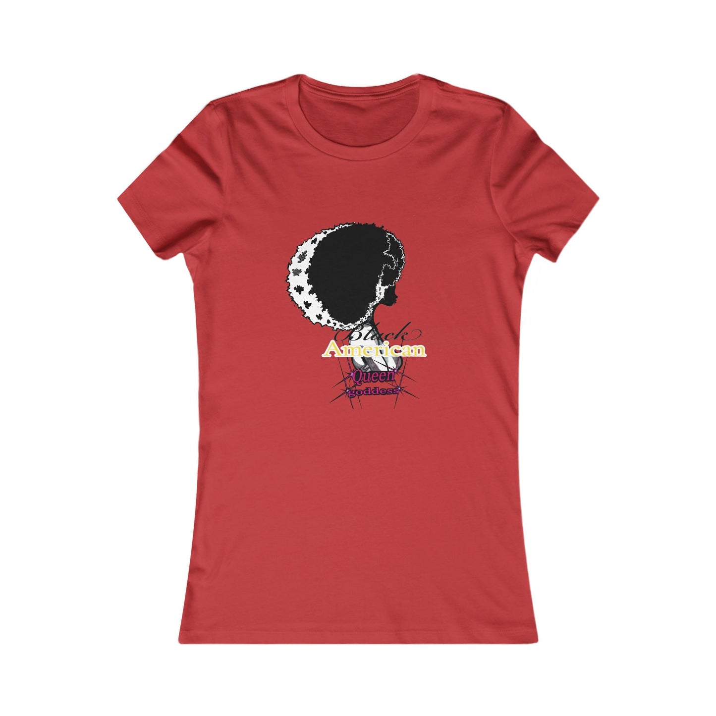 Black American Queen goddess gold -Women's Favorite Tee