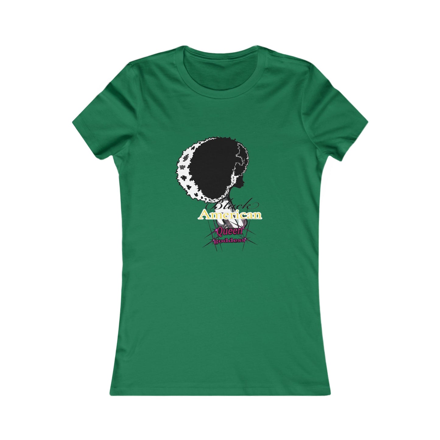 Black American Queen goddess gold -Women's Favorite Tee