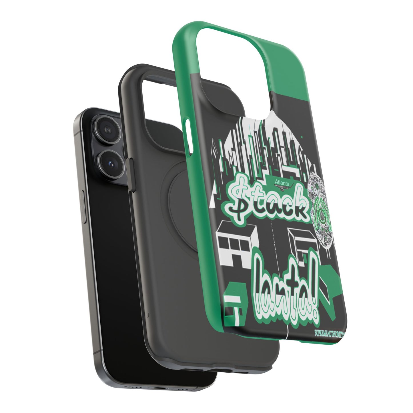 Stack-lanta 2! Remix Green Supreme Authority Iphone ONLY -Impact-Resistant Cases
