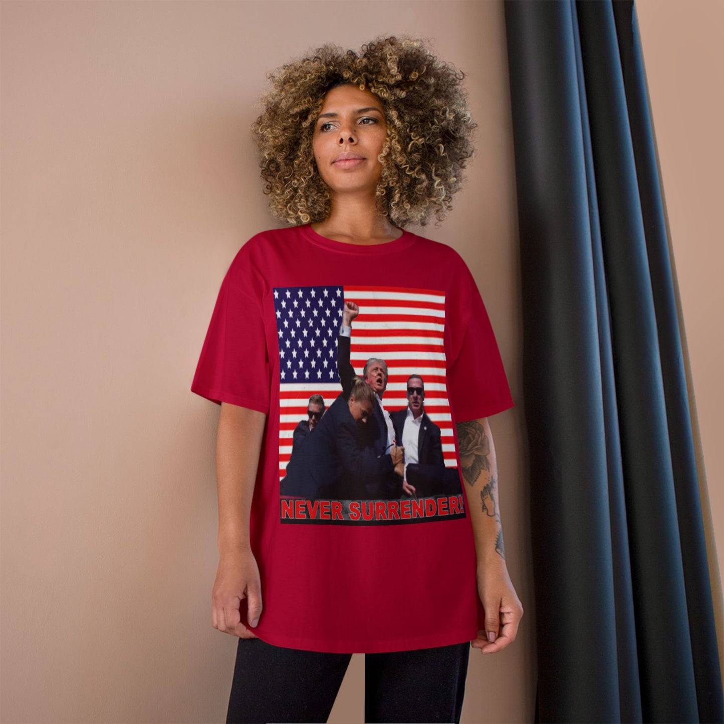 Trump Never Surrender Champion T-Shirt